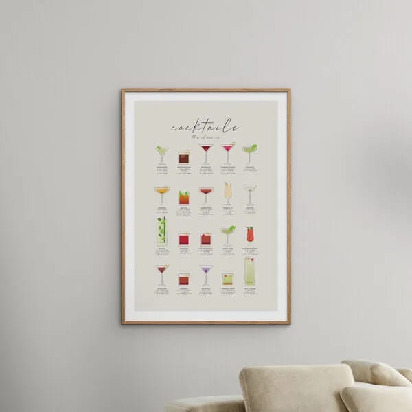Poster&Frame Plakater Plakat - Cocktail i B30 x L40 cm, 2