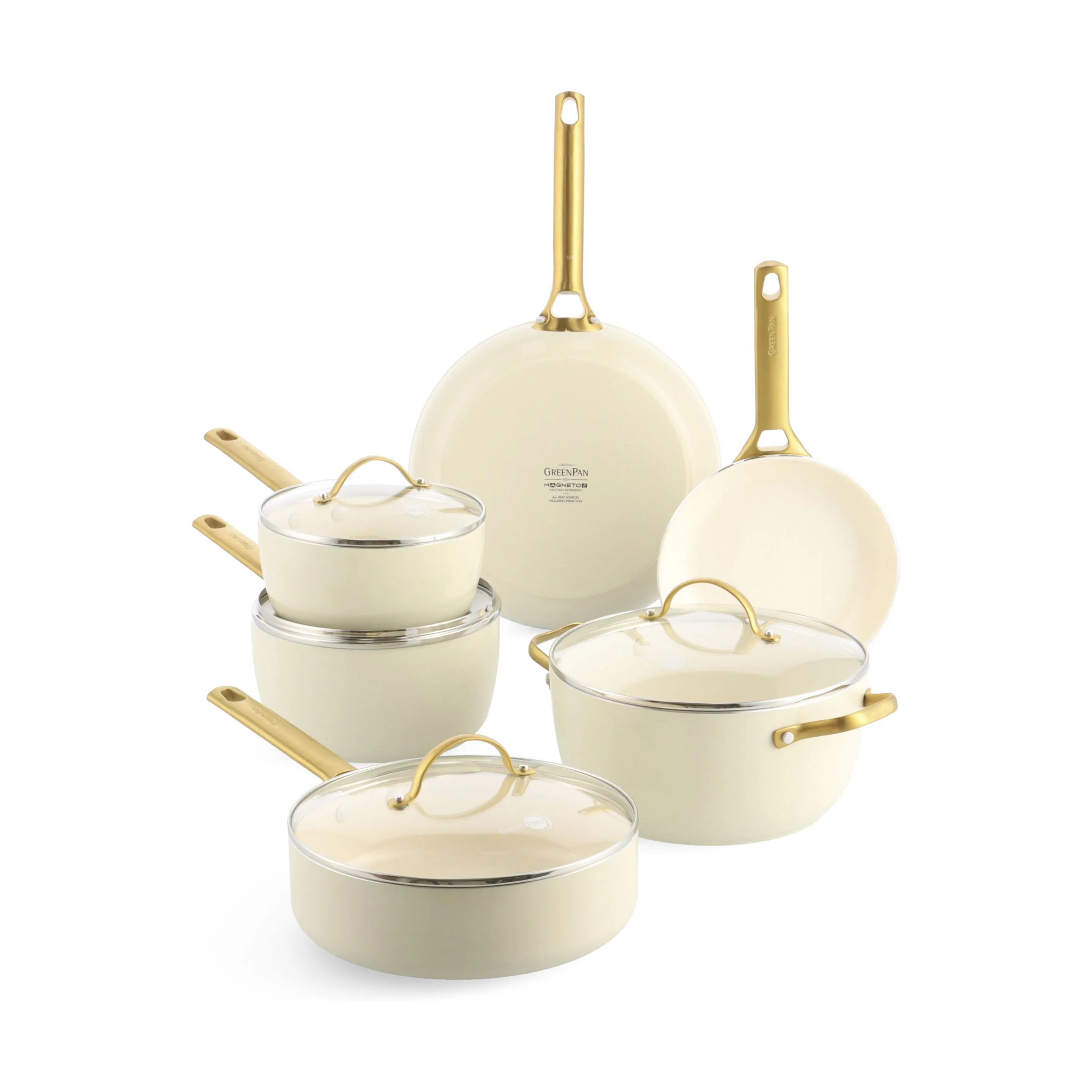 Greenpan Grydesæt Padova Reserve Grydesæt - 10 dele i Cream White, 1