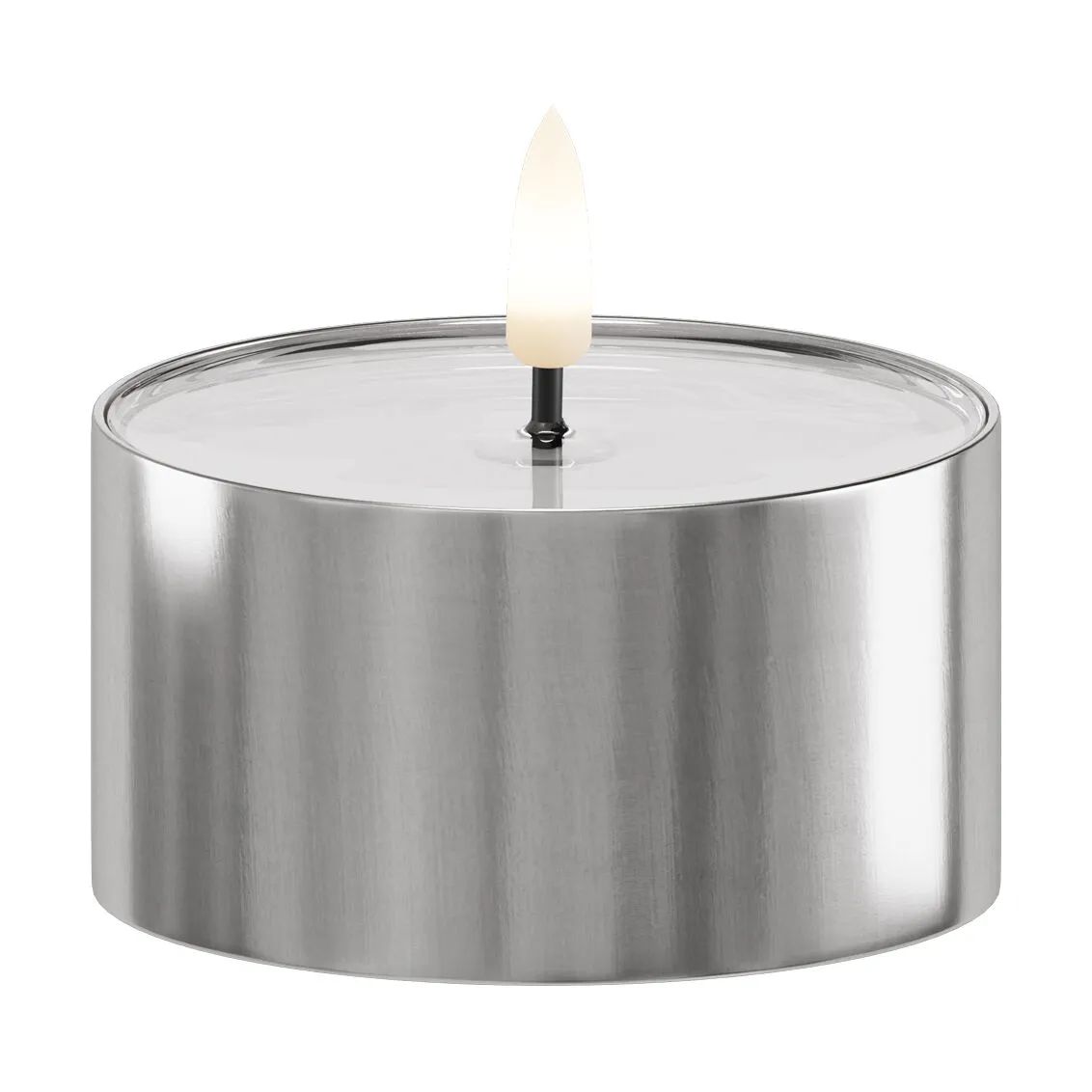 Deluxe Homeart LED-lys Udendørs LED Fyrfadslys - 2 stk. i Sølvfarvet, 8 cm, 4