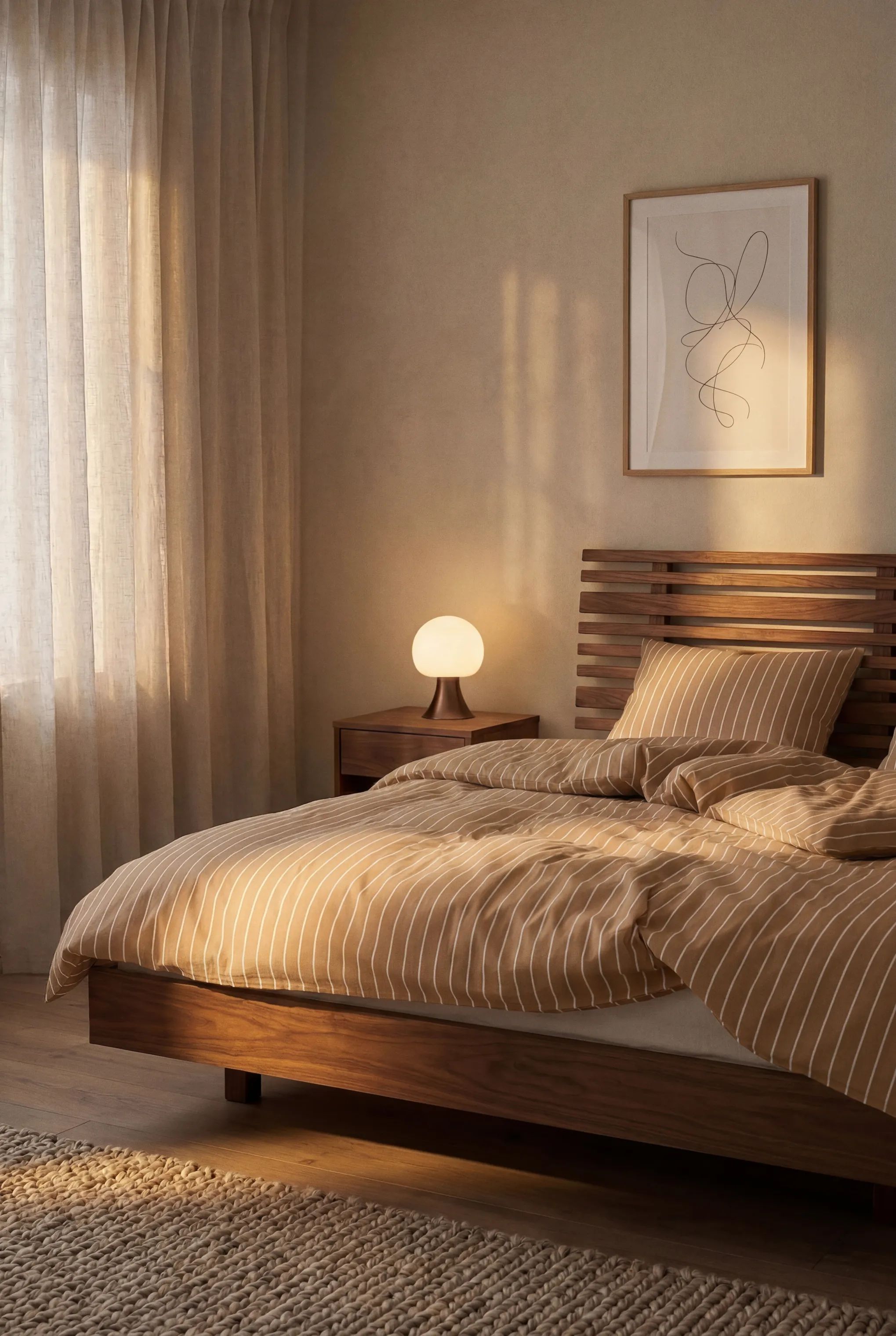 Juna Sengetøj Softly Sengetøj i Karamel/Off-White, B140 x L200 cm, 5