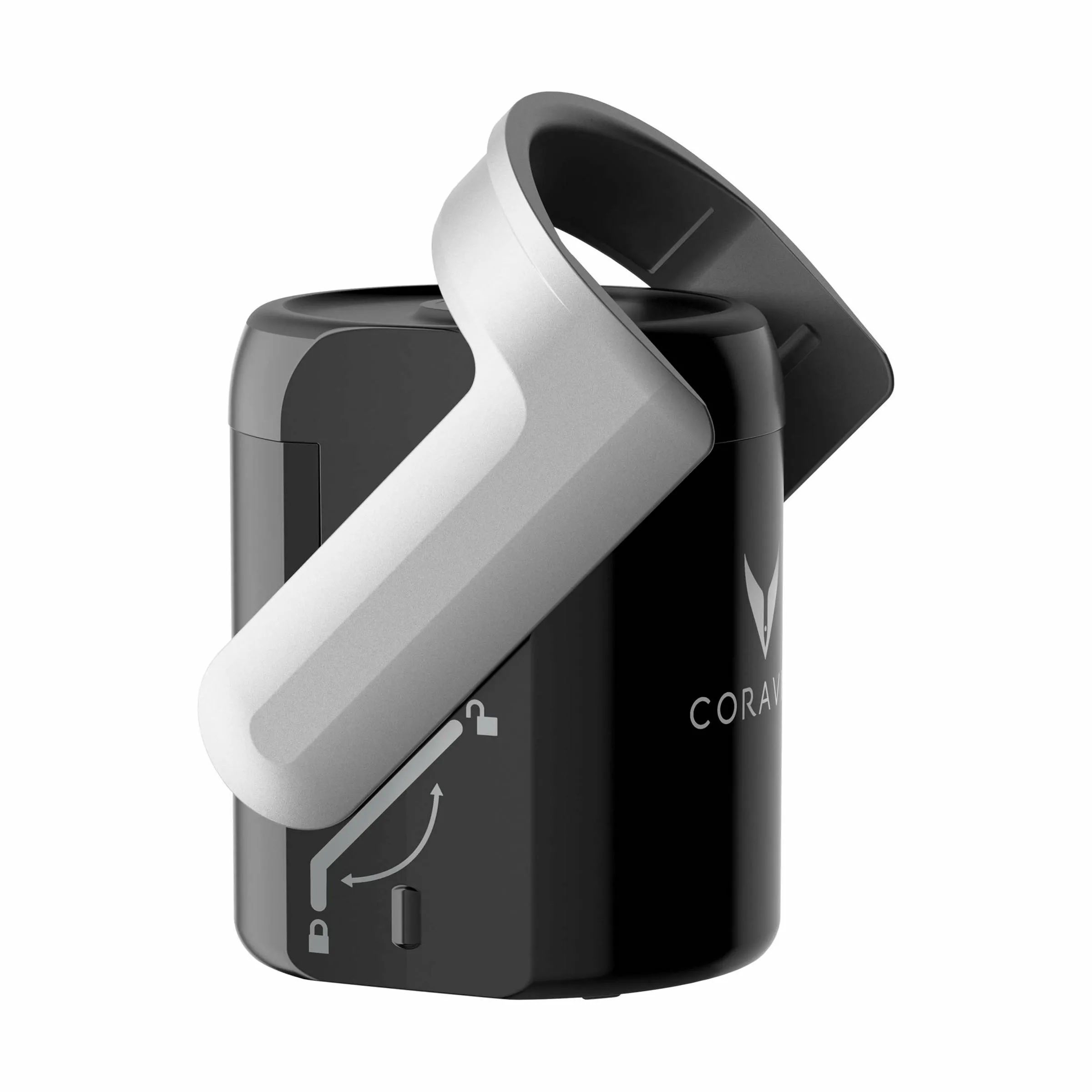 Coravin Vinpropper Sparkling Stopper Prop - 2 stk. i Sølv/sort, 2