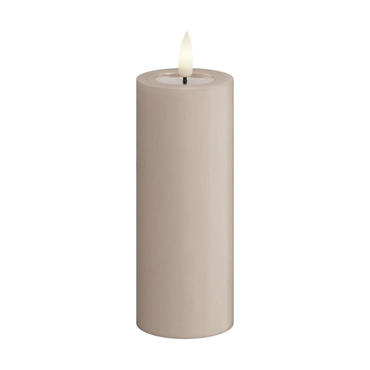 Deluxe Homeart LED-lys Real Flame LED Bloklys i Rose, 12,5 cm, 1