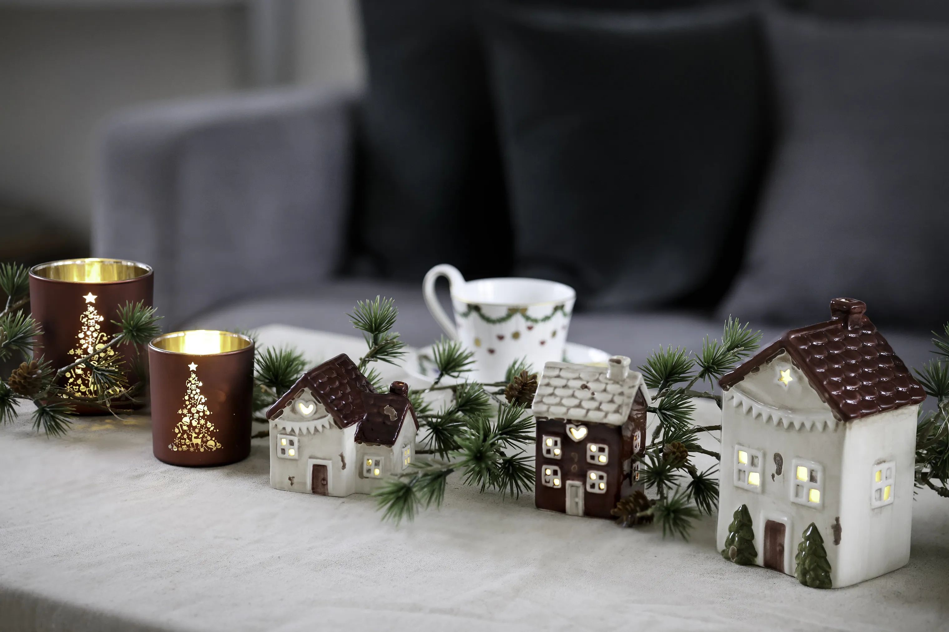 Casa Christmas Jule- og adventsstager Fyrfadsstage i 12,5 cm, 2