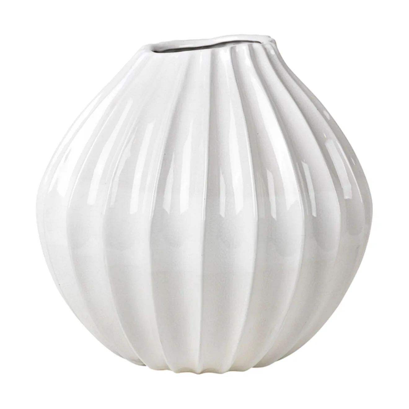 Broste Copenhagen Vaser Wide Vase i Hvid, H40 x Ø40, 1