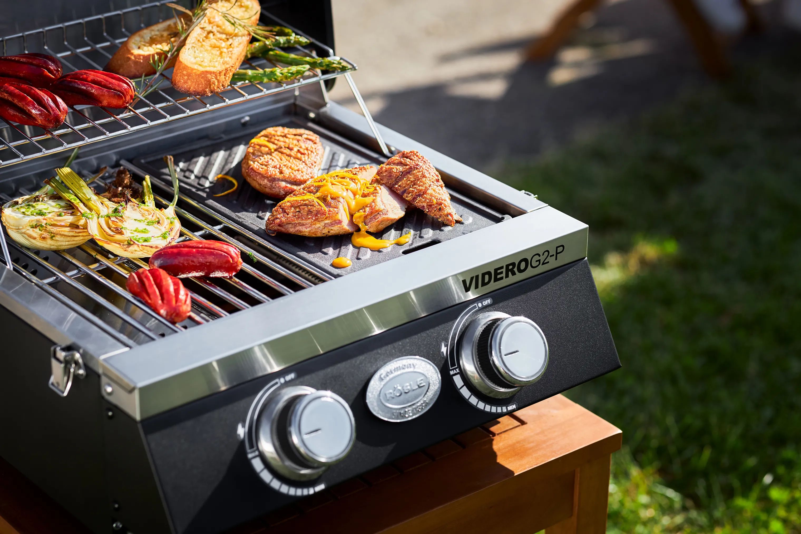 RÖSLE Gasgrill Videro Gasgrill G2-P i Sort, 2