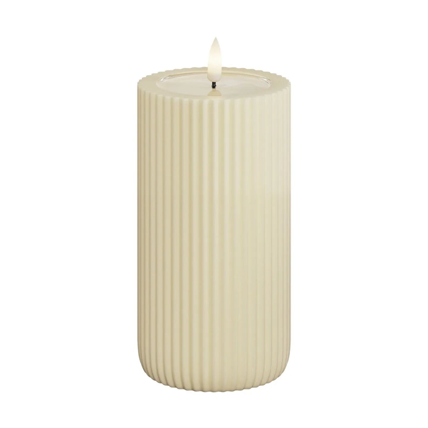 Deluxe Homeart LED-lys Unique LED Rillelys i Creme , 15 cm, 1