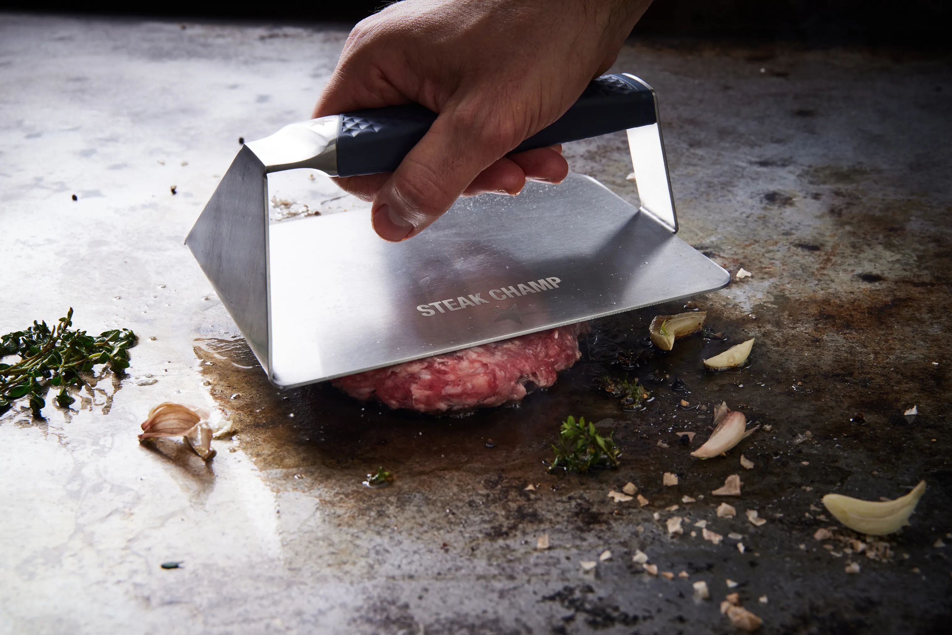 Steak Champ Øvrigt grilltilbehør Bøfpresser i Rustfrit stål, 3
