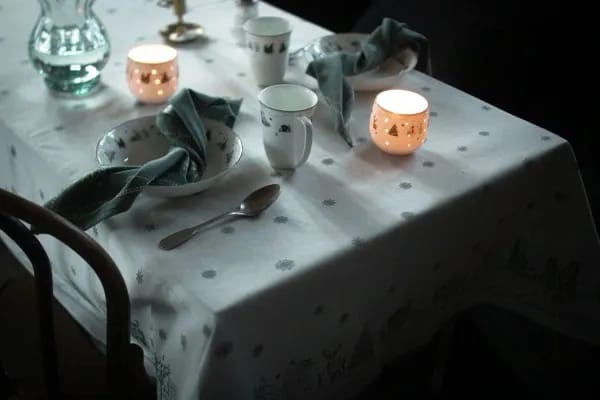 Wik & Walsøe Fyrfadsstage Julemorgen Fyrfadsstage - 2 stk. i Hvid, 2