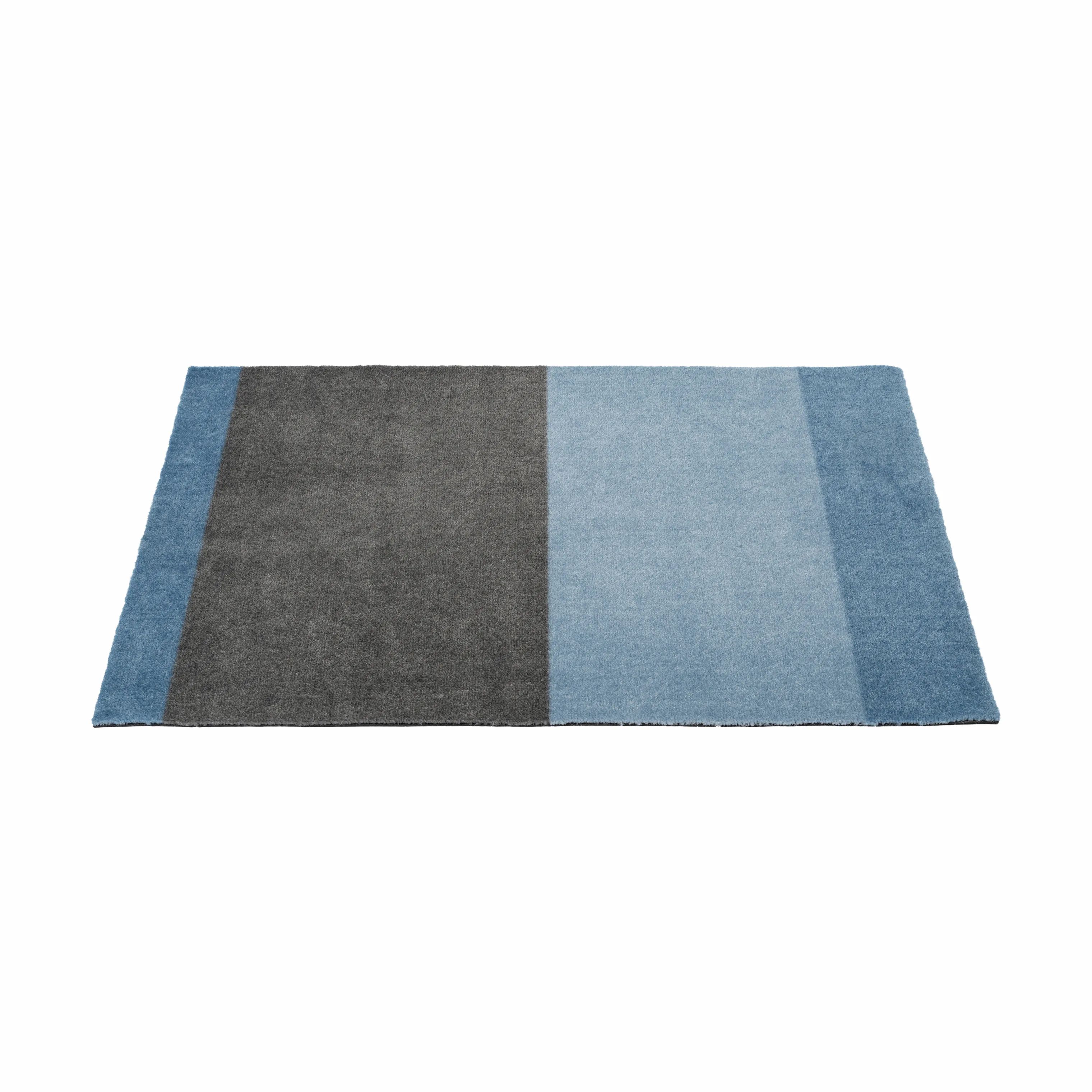 Tica Copenhagen Dørmåtter Stripes Horisontal Gulvmåtte i blå/steelgrey, B60 x L90 cm, 7