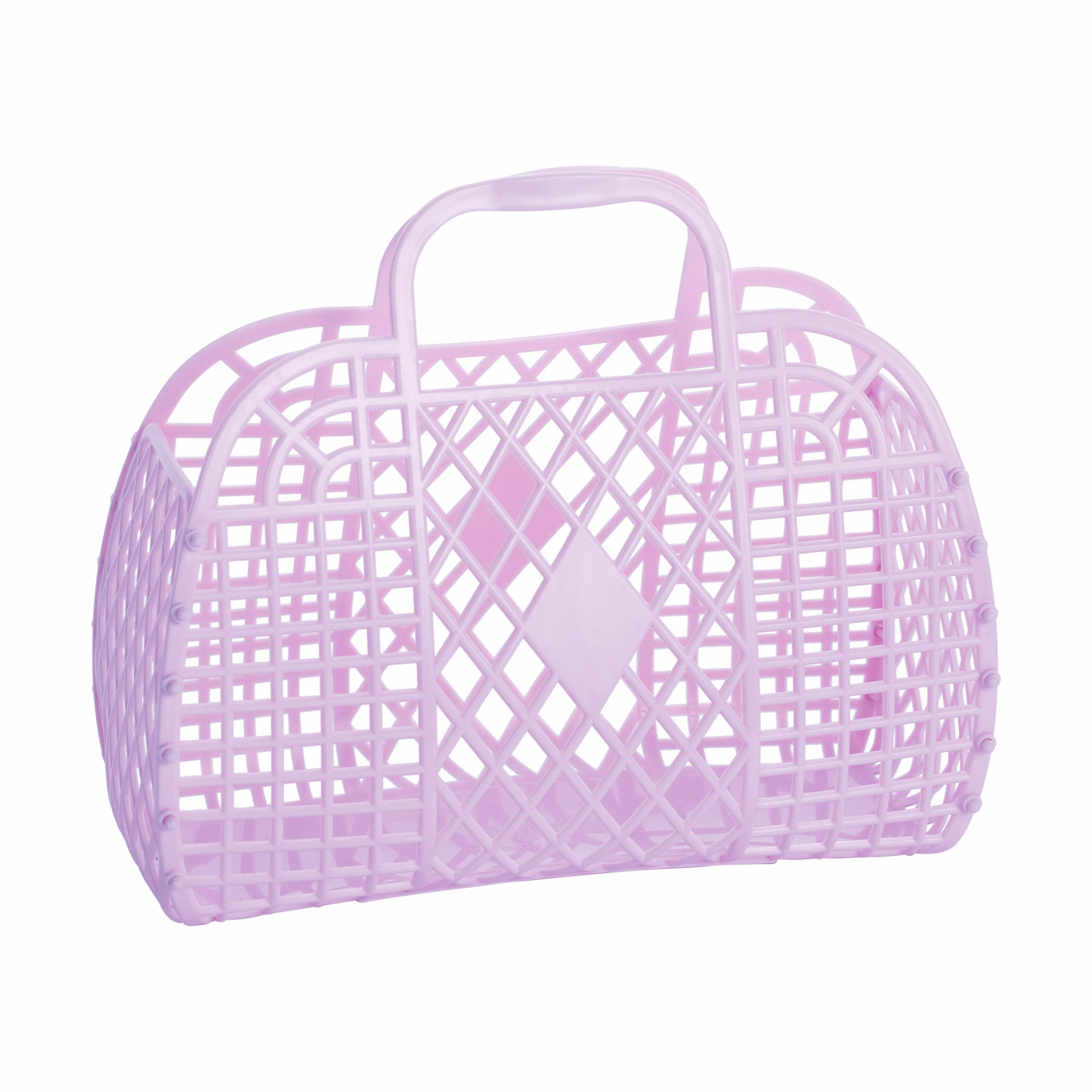 Sun Jellies Øvrigt interiør Retro Basket Small Retro Taske - Lille i Lilac B 11 x L 31 x H 25,5 cm, 1