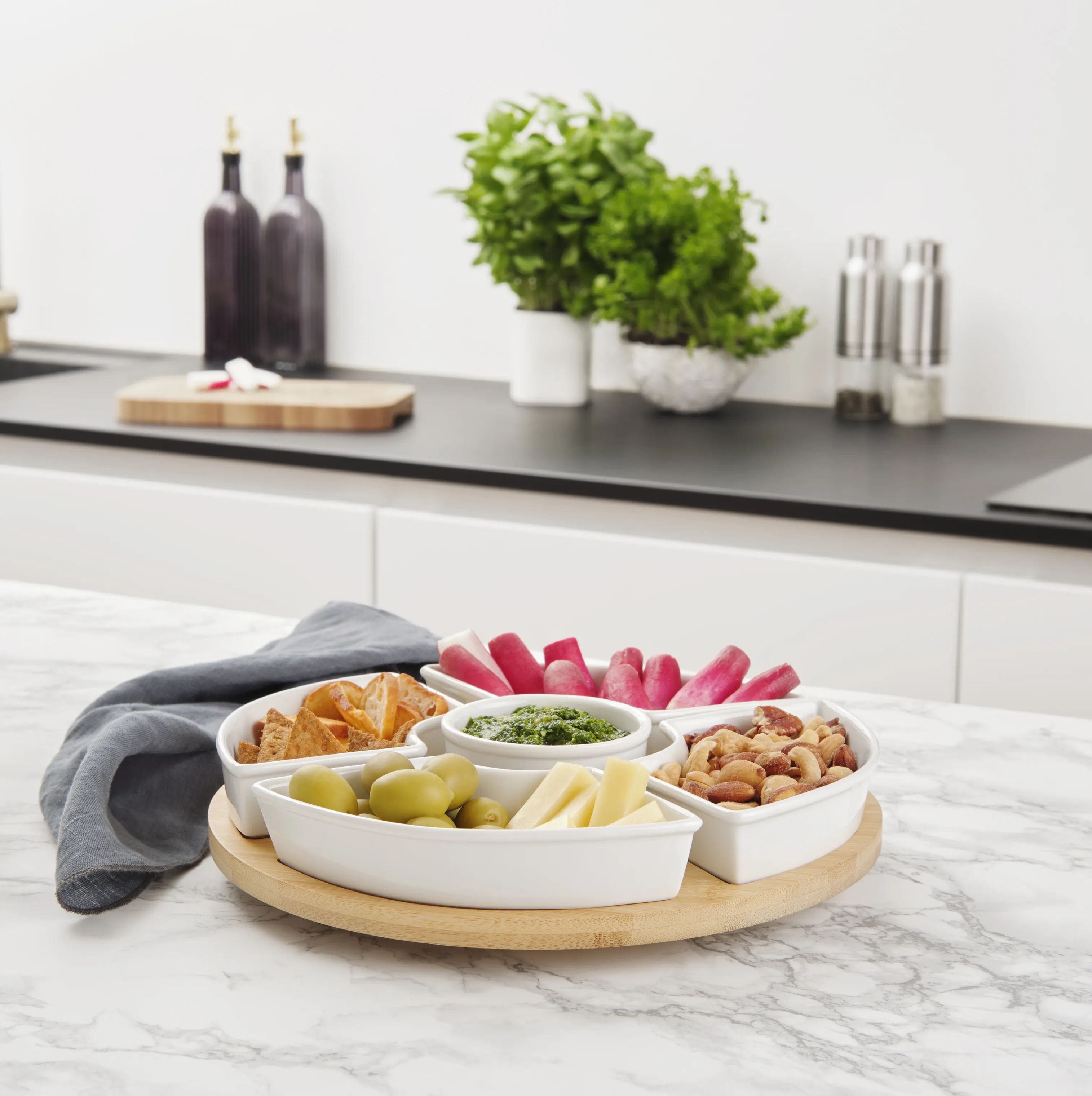CASA Living Skåle Snacksæt - 6 dele i Hvid, 2
