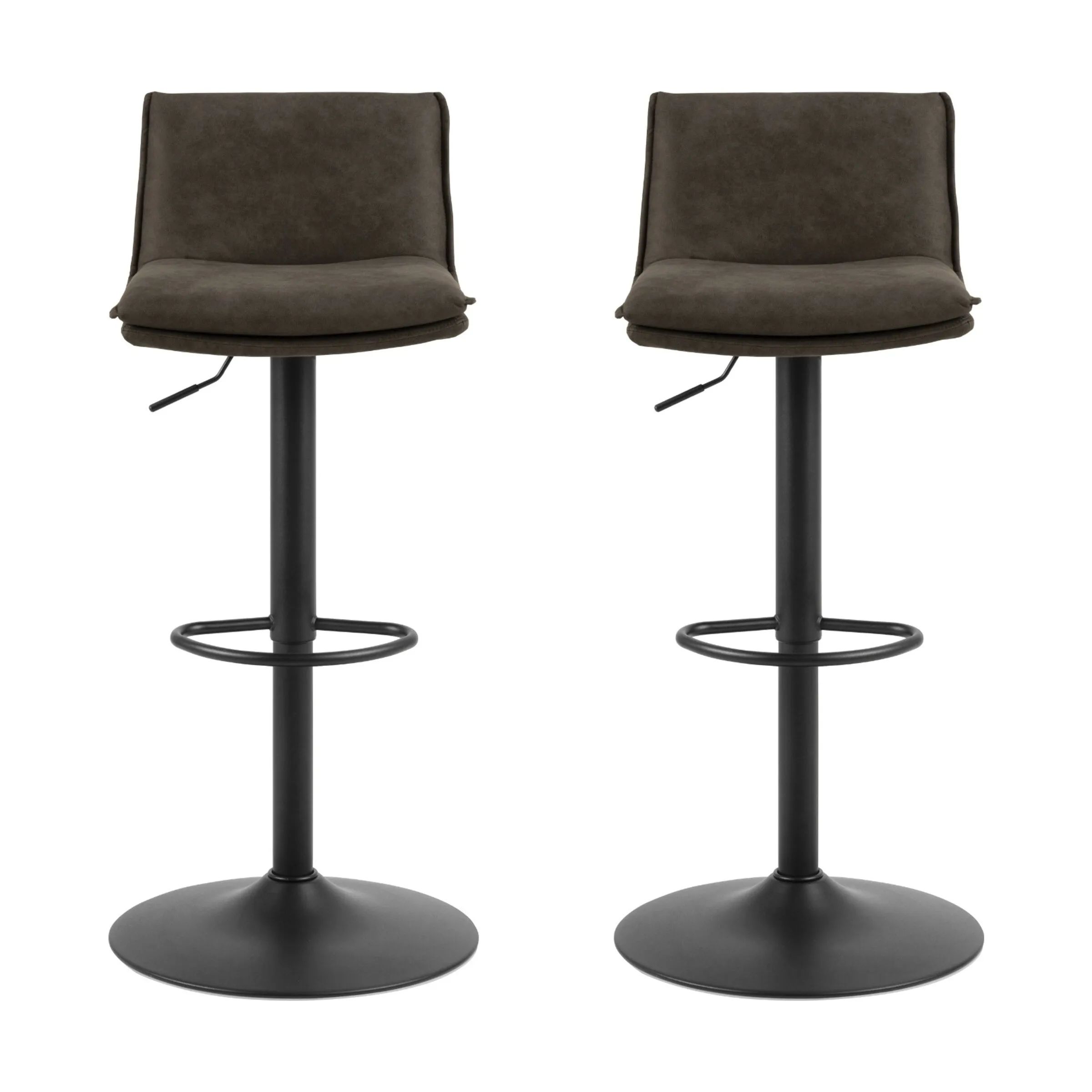CASA Living Barstole Flynn Barstol - 2 stk i Antracit/mat sort, 1