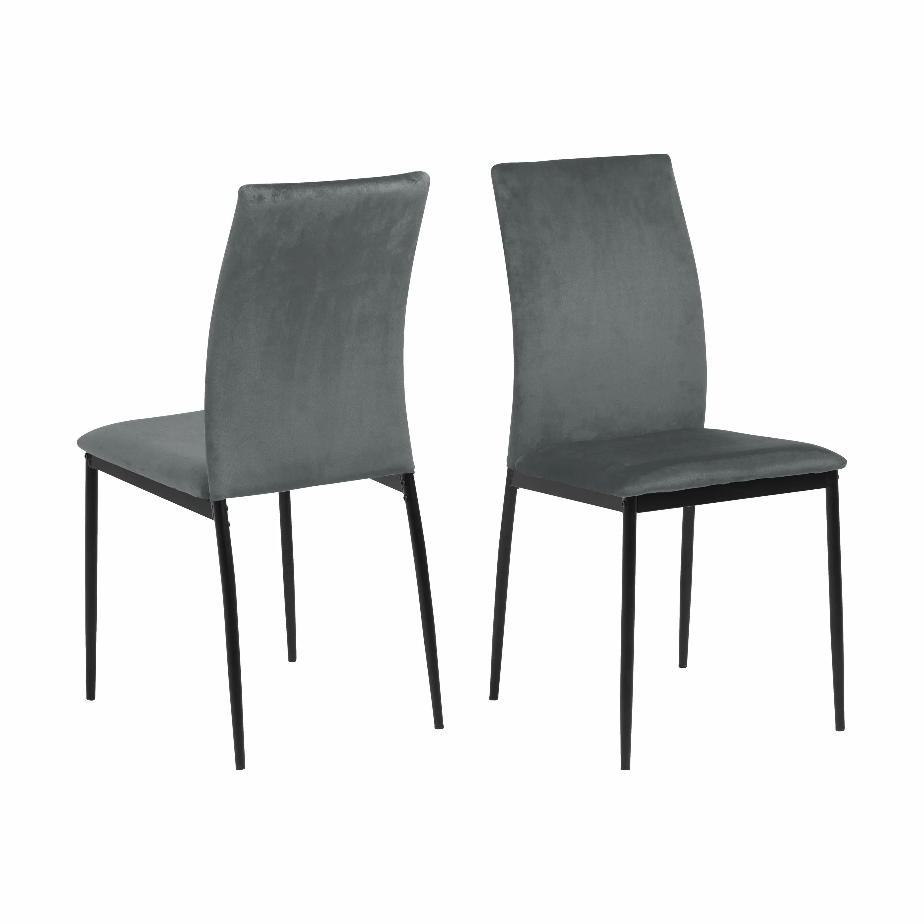 CASA Living Spisebordsstole Demina Spisebordsstol - 4 stk. i Mørkegrå, 4