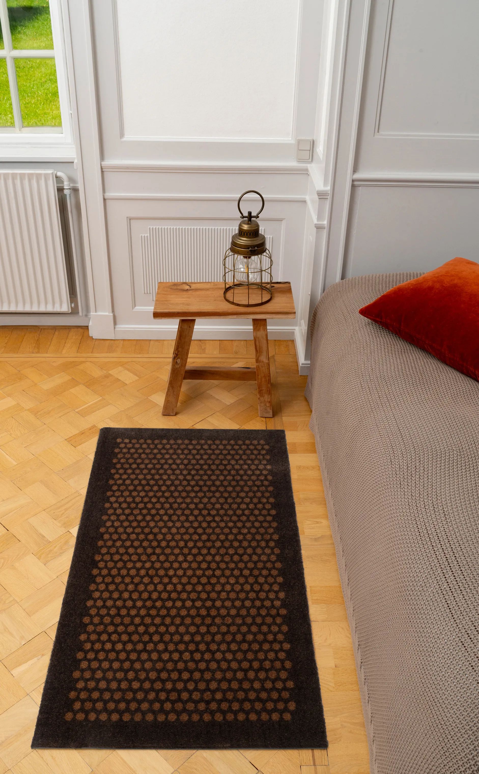 Tica Copenhagen Gulvtæpper Dot Gulvtæppe i brun/cognac, B67 x L120 cm, 5