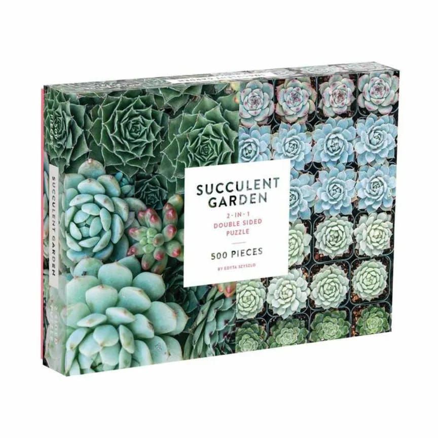 Galison Puslespil Puslespil - Succulent i grøn, 1