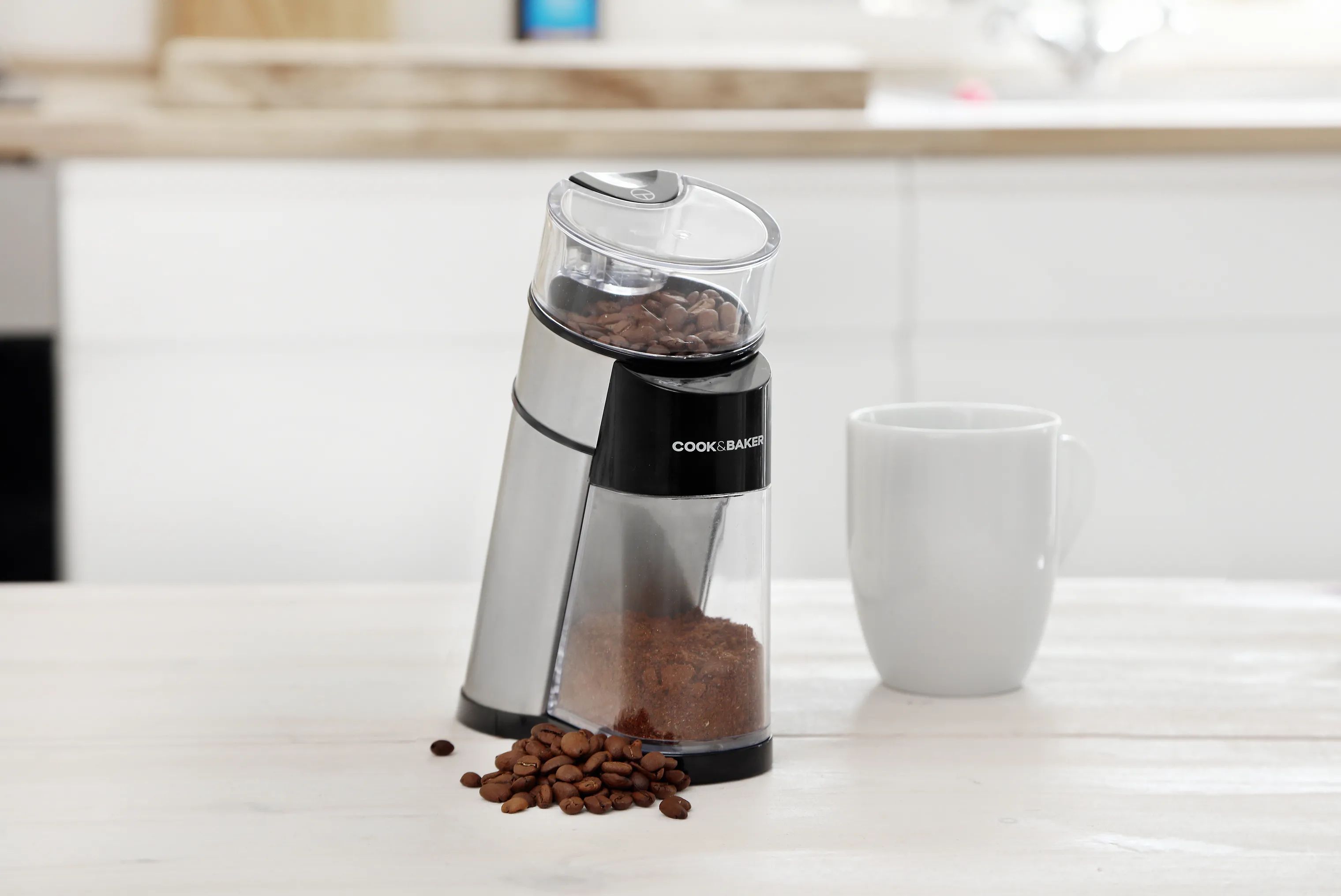Cook & Baker Kaffekværne Kaffemølle i Sort/stål/klar, 2