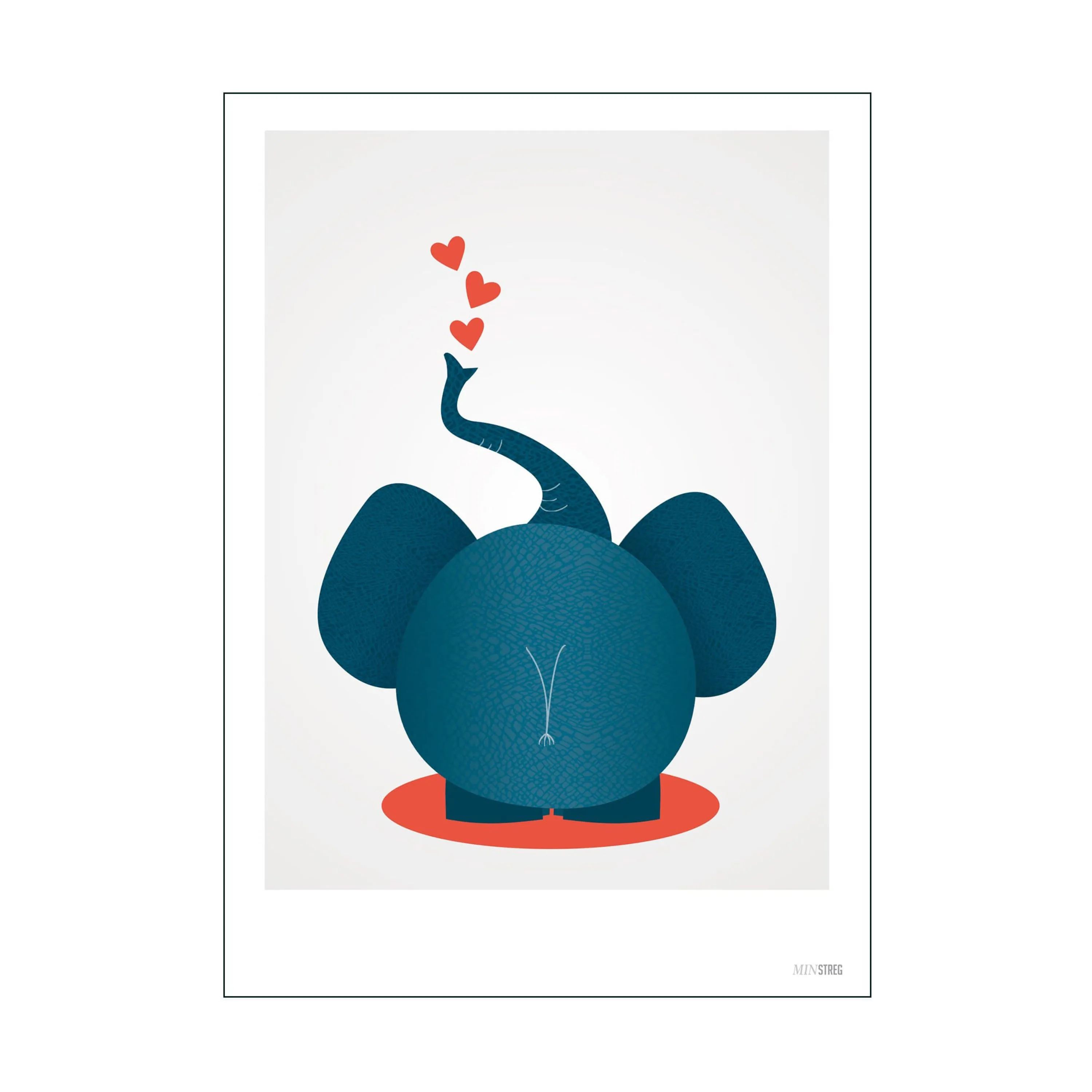 Poster&Frame Plakater Plakat - Elefant i B50 x L70 cm, 1
