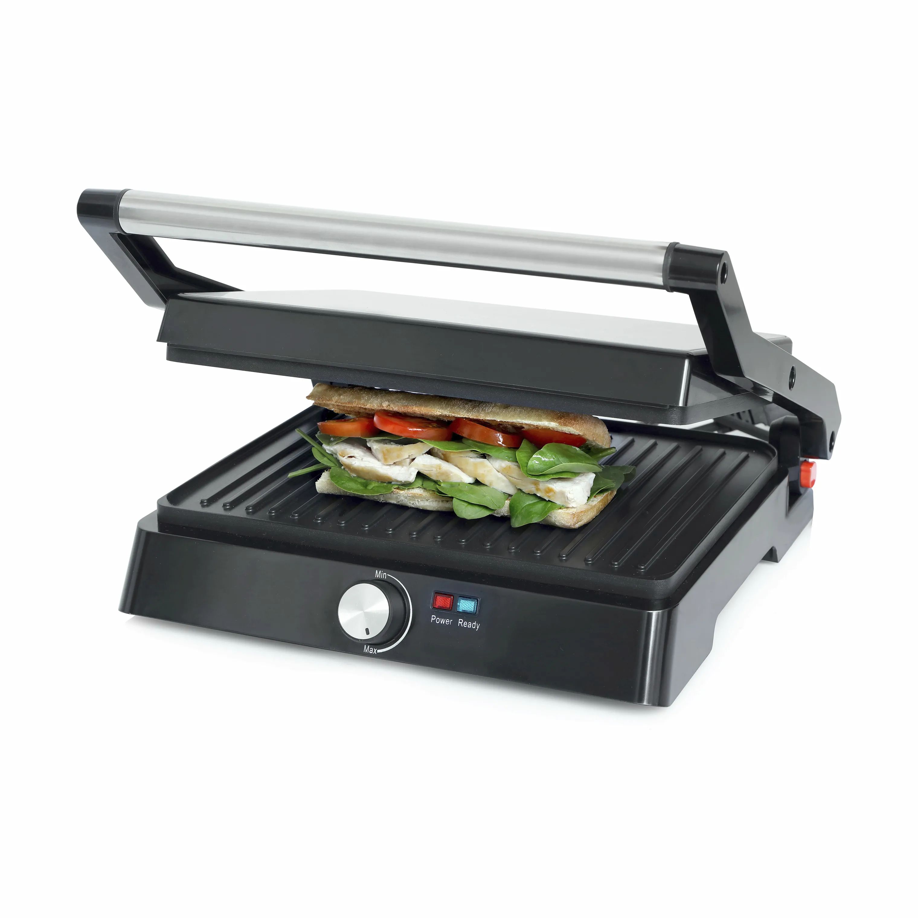 Cook & Baker Bordgrill Paninigrill i Sort/sølvfarvet, 4