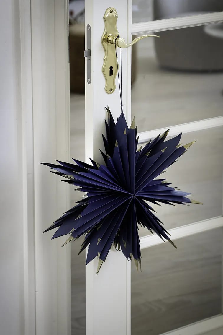 Casa Christmas Øvrigt julepynt Stjerne i Mørkeblå/guld, 40 cm, 2