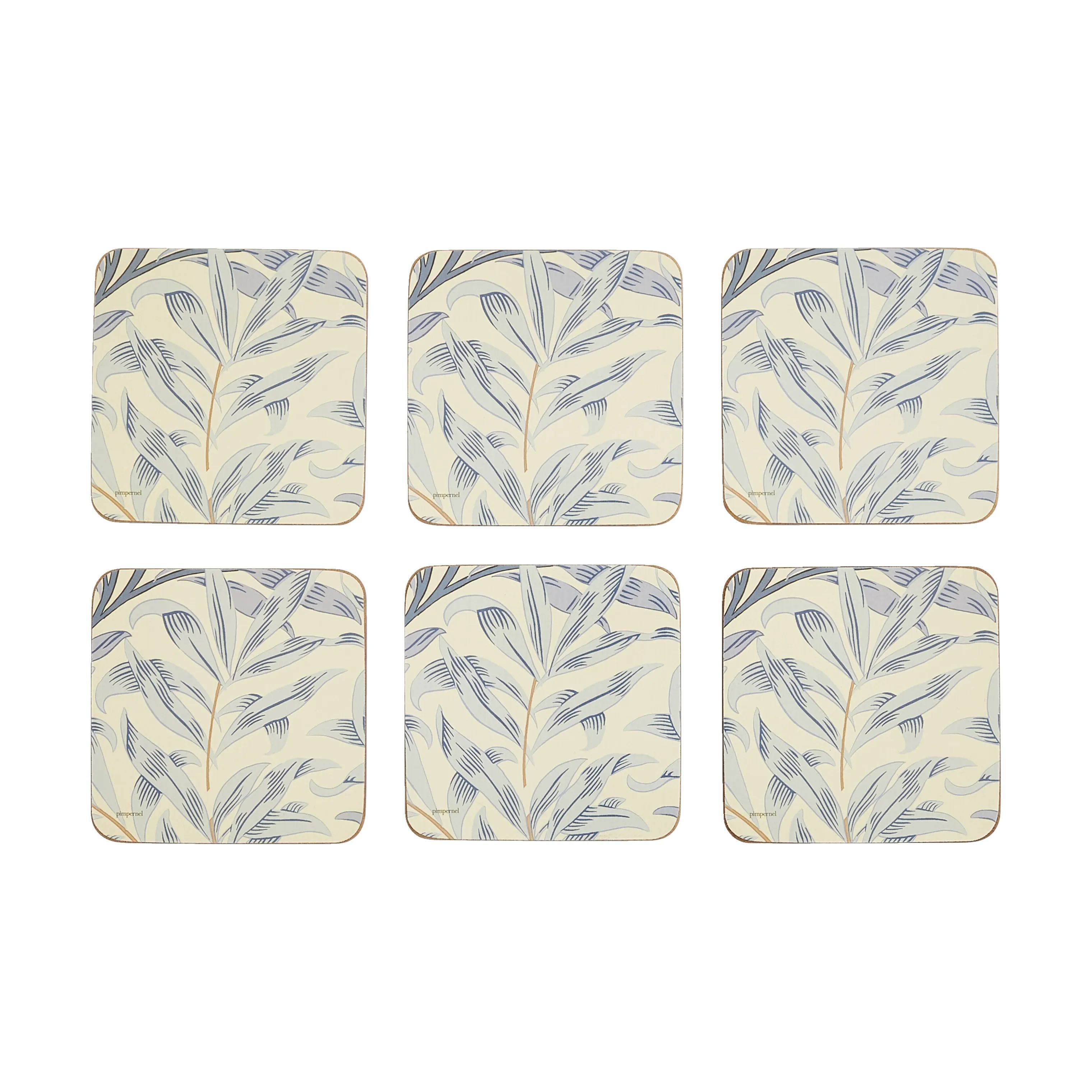 Pimpernel Glasbrikker og coasters Morris & Co Glasbrikker - 6 stk. i Lyseblå, 3