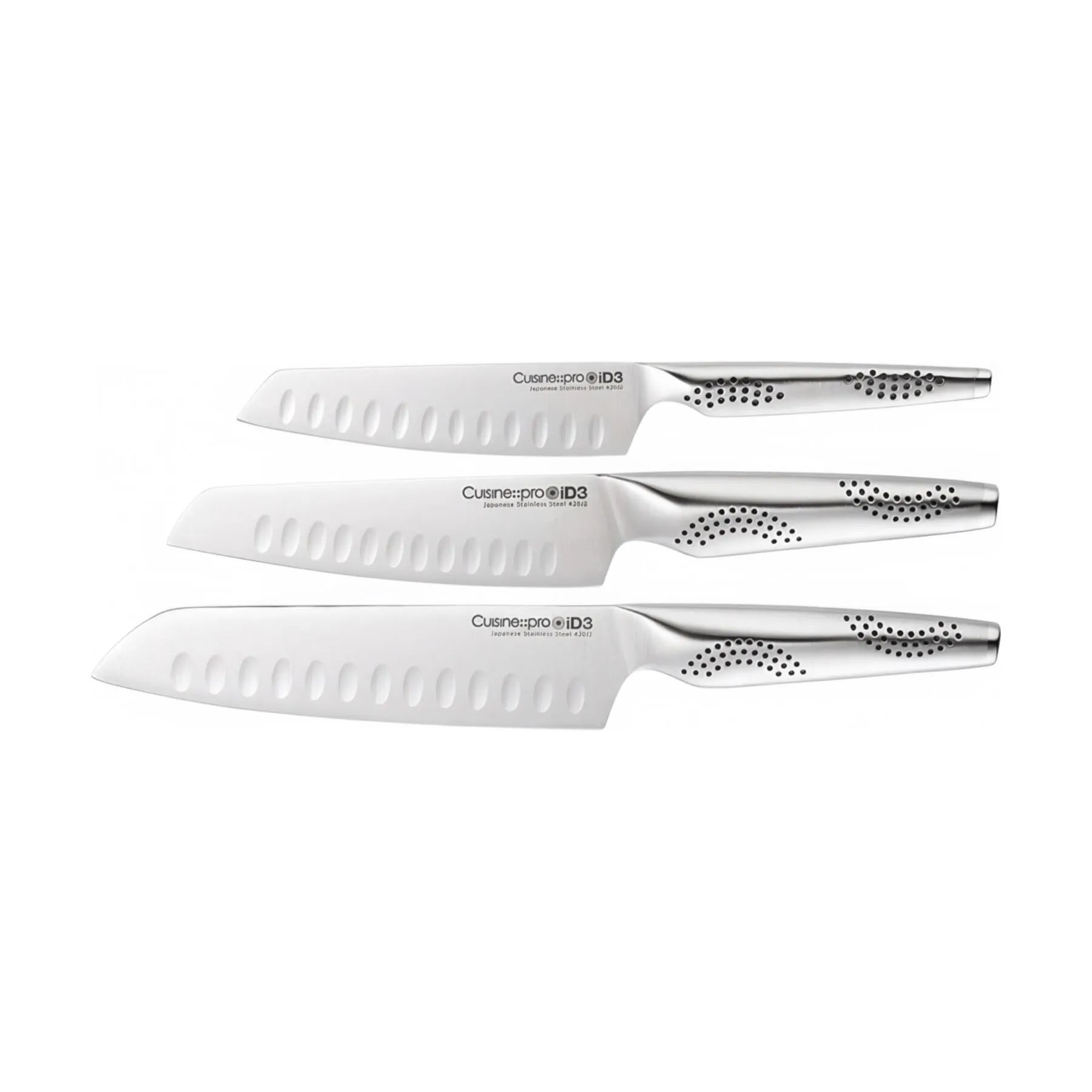 THE CUSTOM CHEF™ Knivsæt Cuisine::pro®
iD3® Cuisine::pro Santoku Knivsæt - 3 dele i sølvfarvet, 1