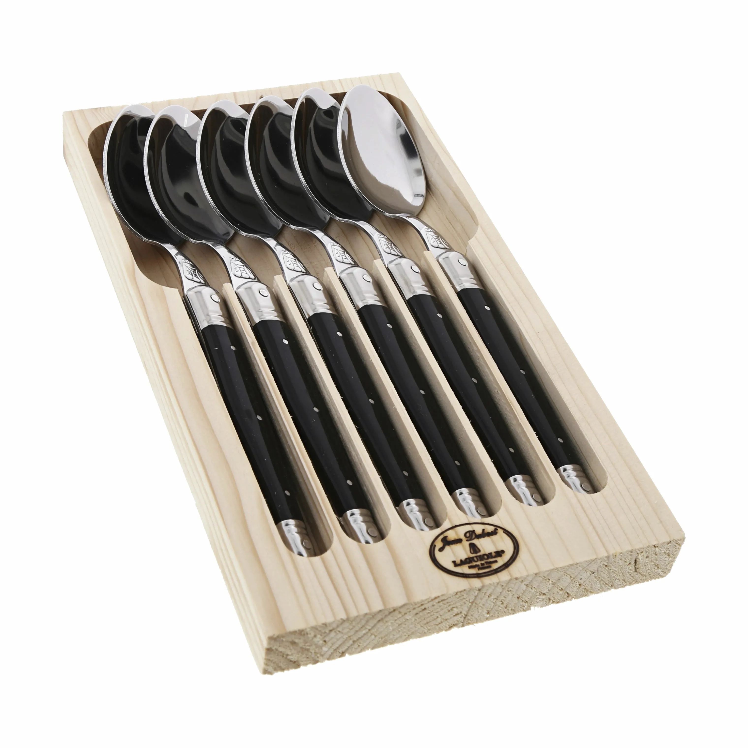 Jean Dubost Spiseskeer Laguiole Spiseske - 6 stk. i Sort, 25 cm, 1