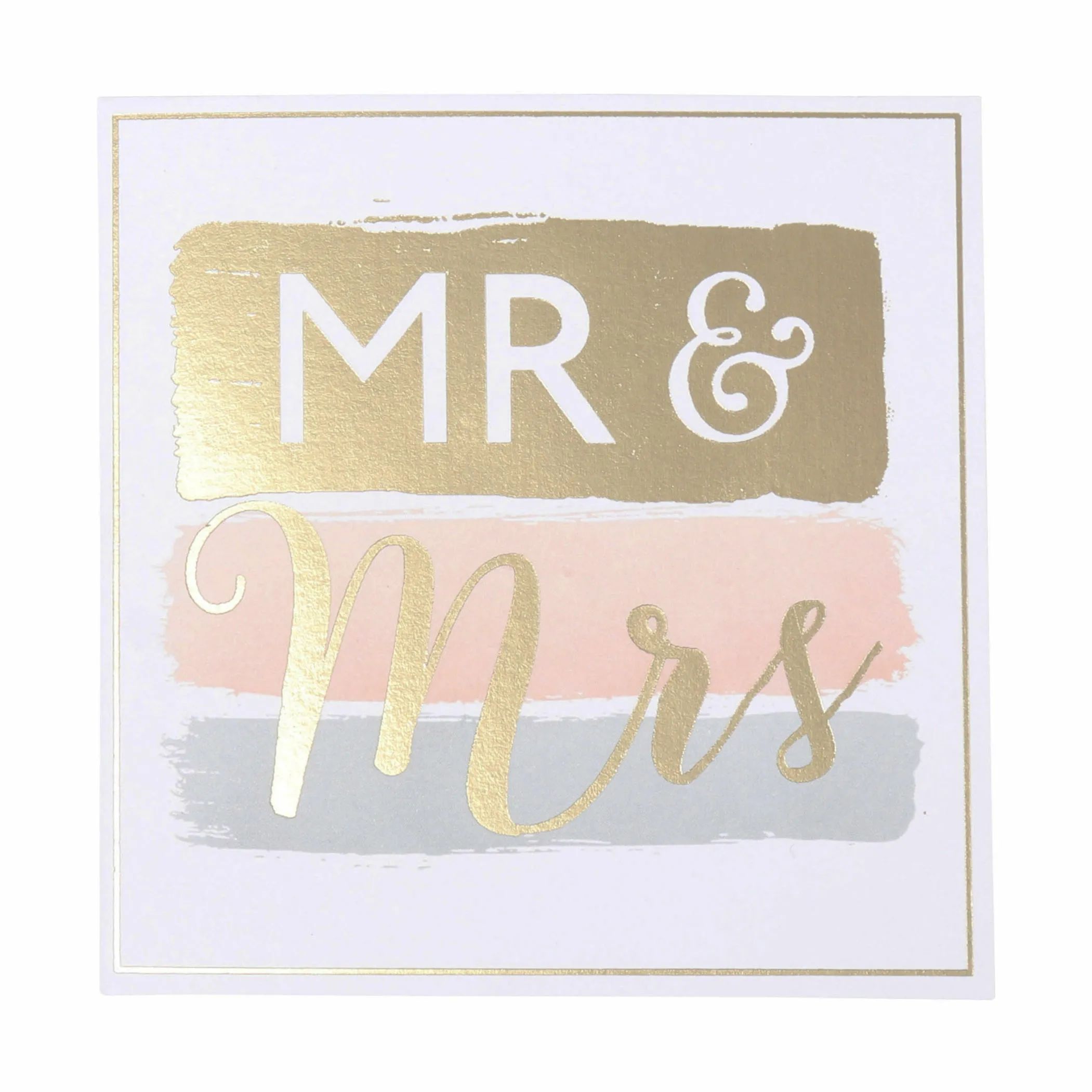 CASA Living Kort Kort - Mr. and Mrs. i Guldfarvet/lyserød/blå, 1