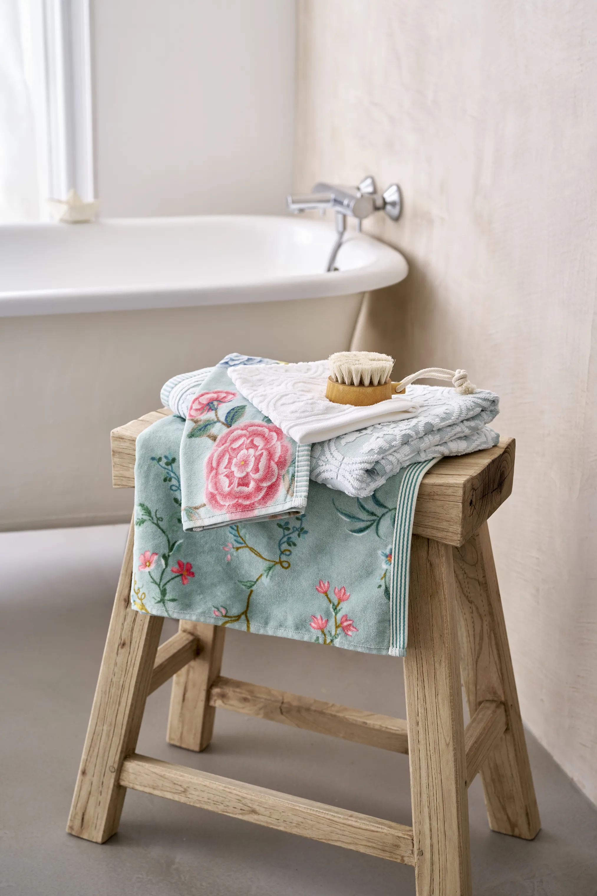 PIP Studio Håndklæder Les Fleurs Håndklæde i Blue , B55 x L100 cm, 2