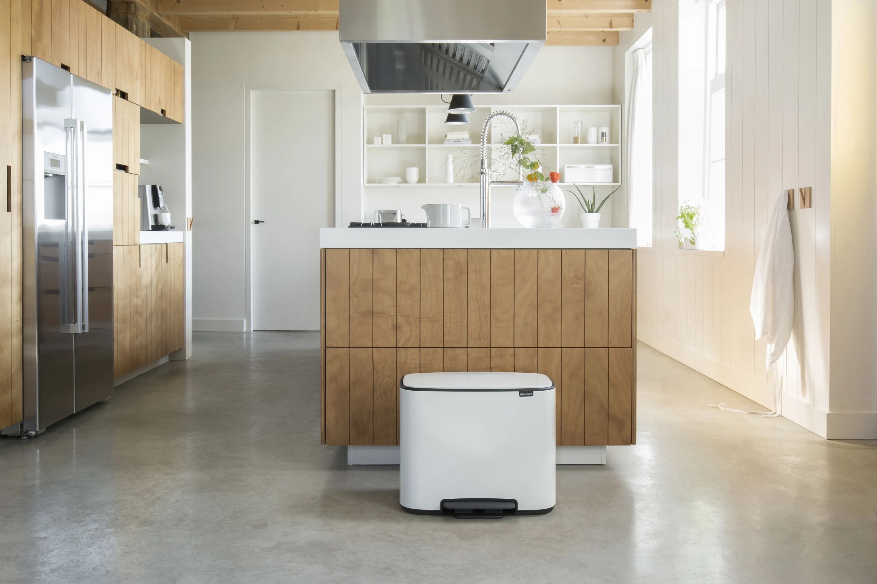 Brabantia Toiletspande BO Pedalspand i Hvid, 33 L, 3