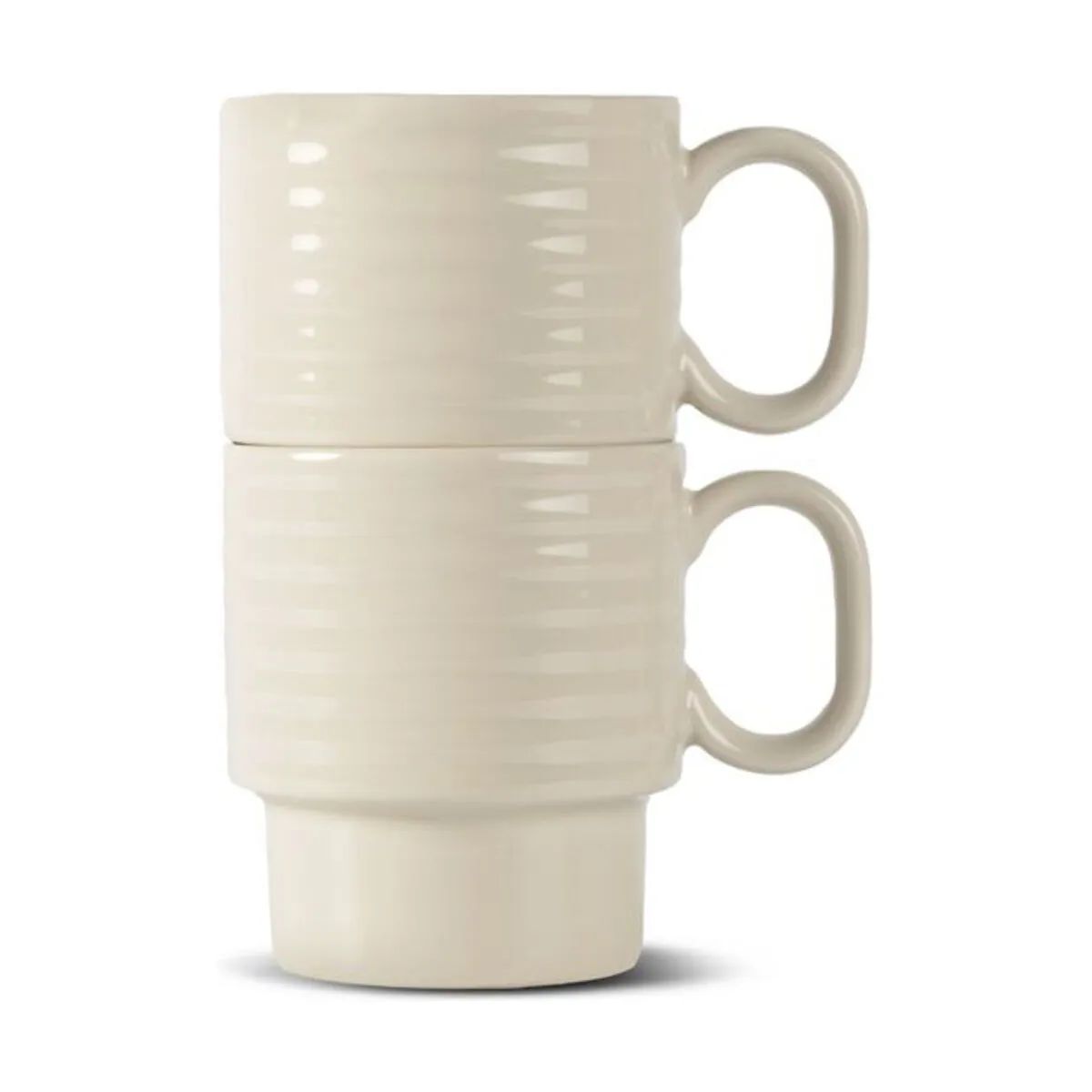 Sagaform Krus og kopper med hank Coffee & More Krus - 2 stk i Beige, 30 cl, 4