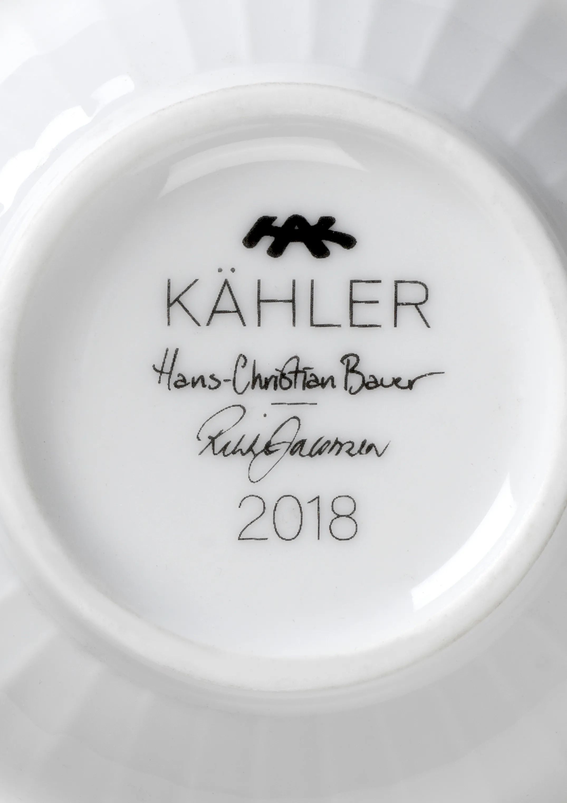 Kähler Krus og kopper med hank Hammershøi Jul Krus 2018 & 2025 - 2 stk. i Hvid, 3