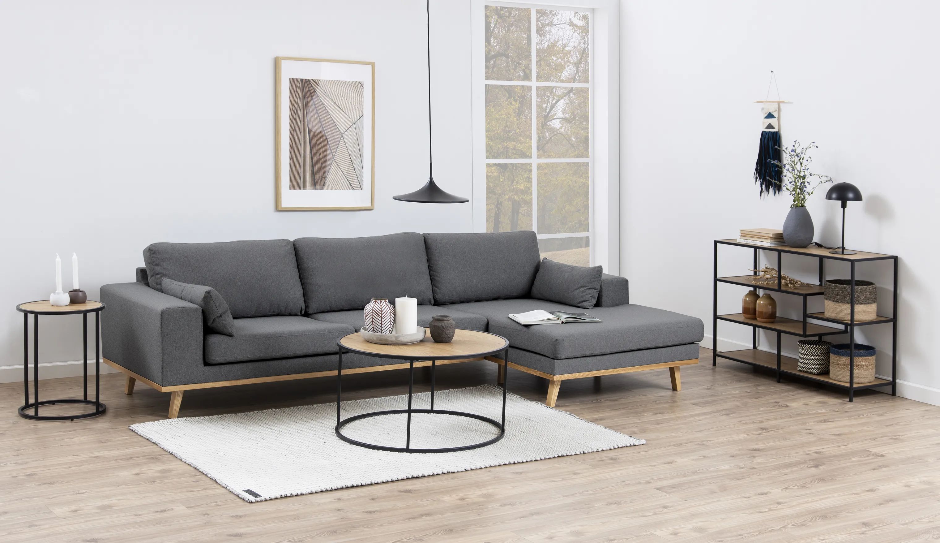 CASA Living Sideborde Seaford Hjørnebord i natur, 2