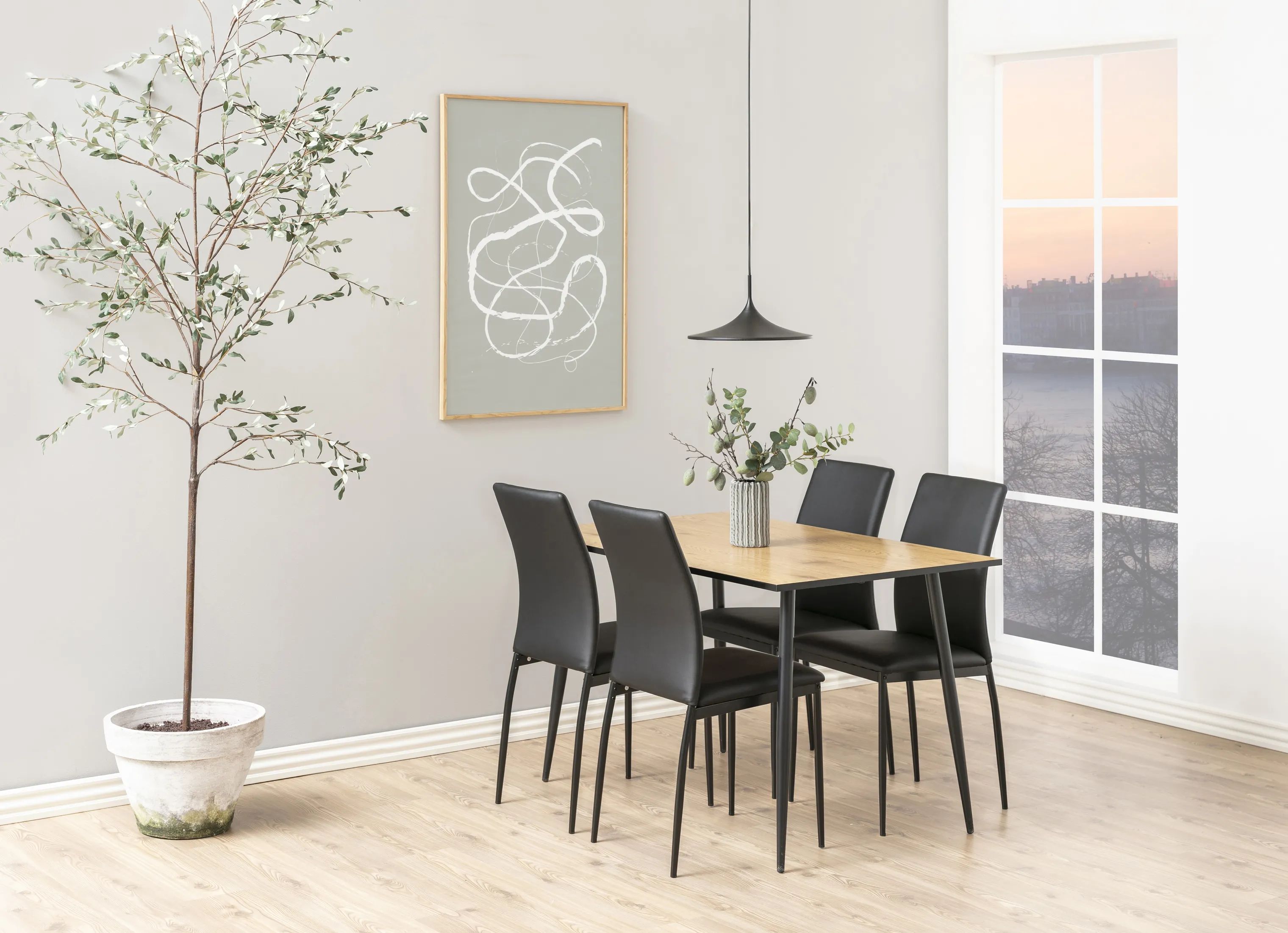 CASA Living Spisebordsstole Demina Spisebordsstol - 4 stk. i Sort, 2