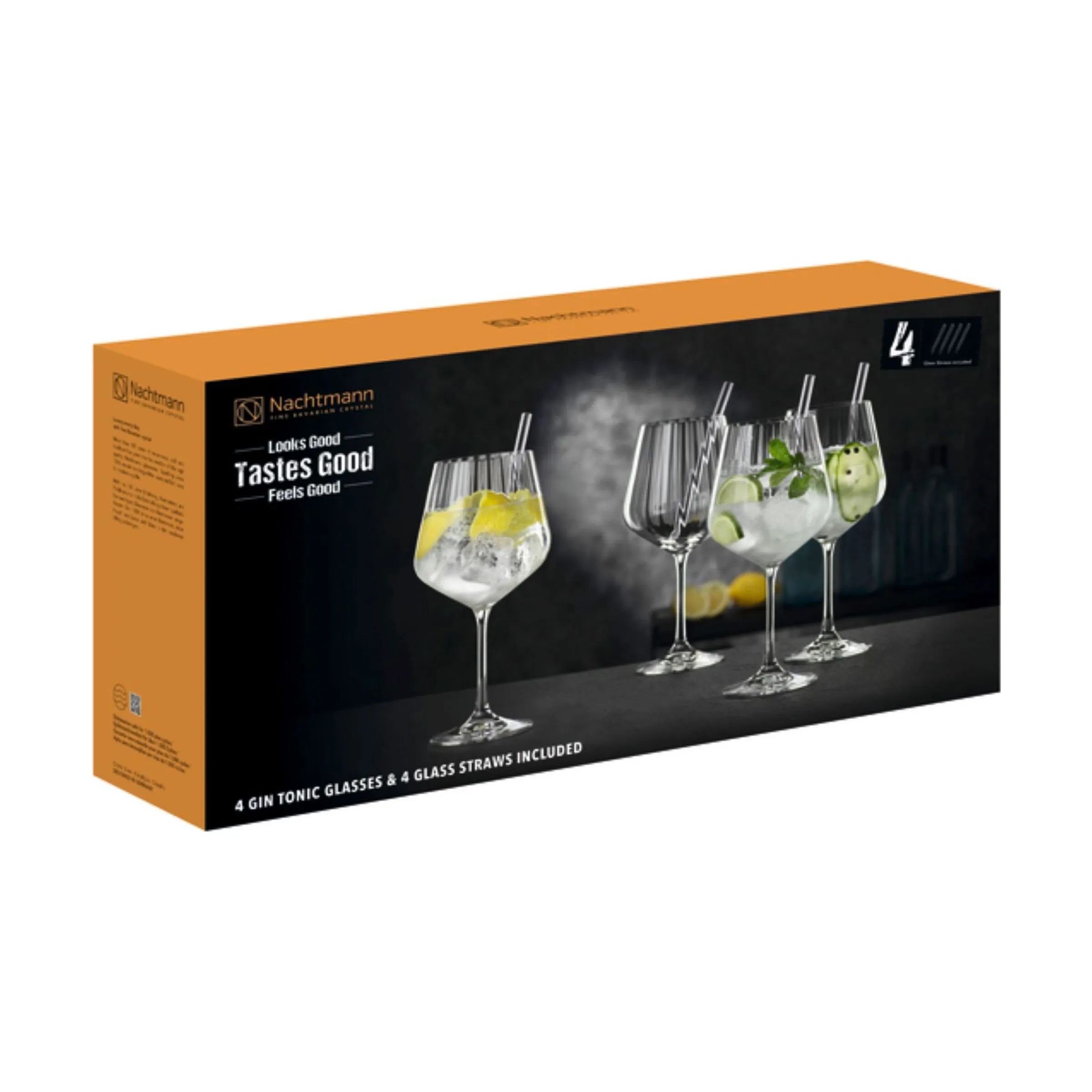 Nachtmann Ginglas Tastes Good Gin & Tonic Glas - 4 stk. i klar, 3