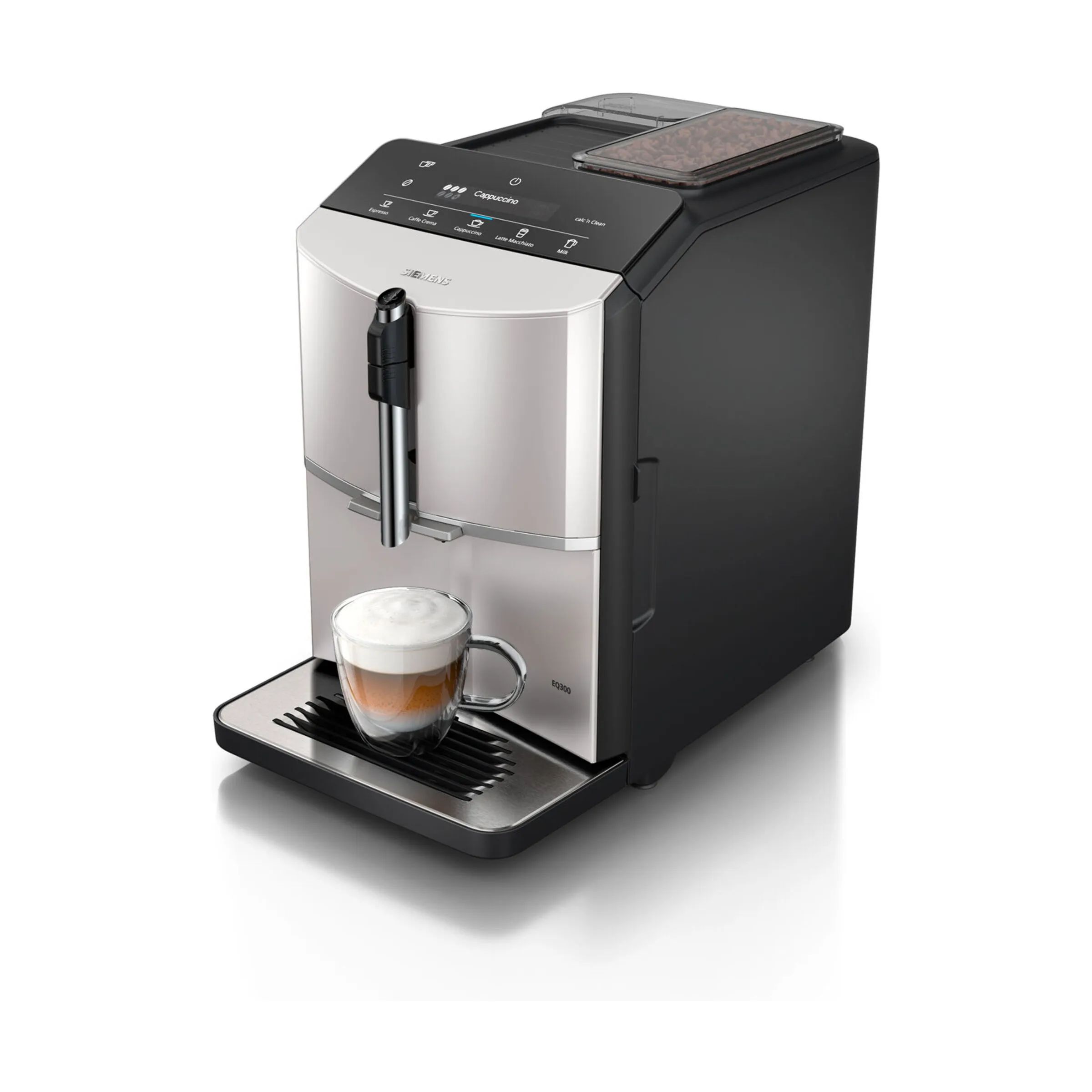 Siemens Espressomaskiner EQ300 Espressomaskine TF303E01 i Sølv, 4