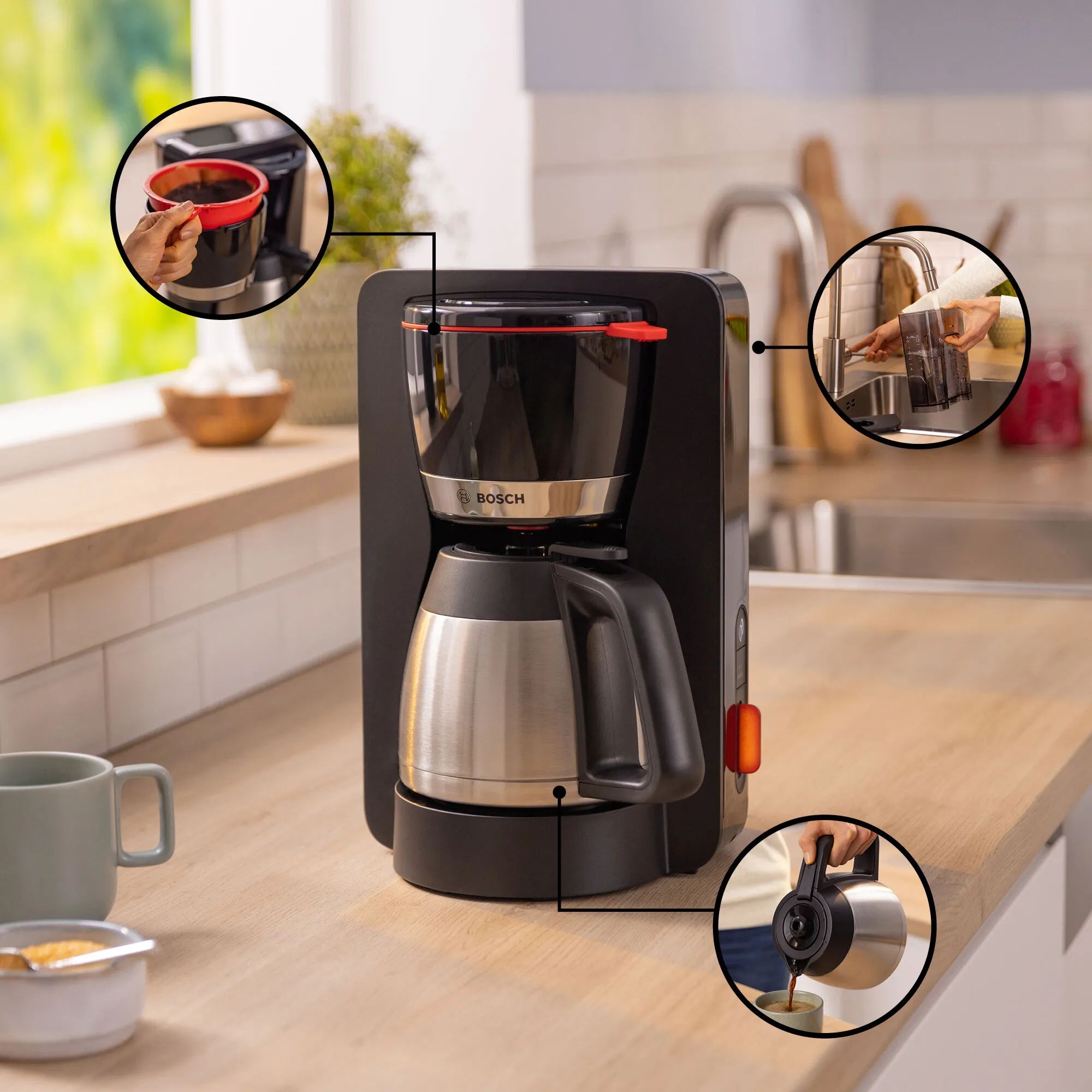 Bosch Kaffemaskiner Mymoment Kaffemaskine i Sort, 5