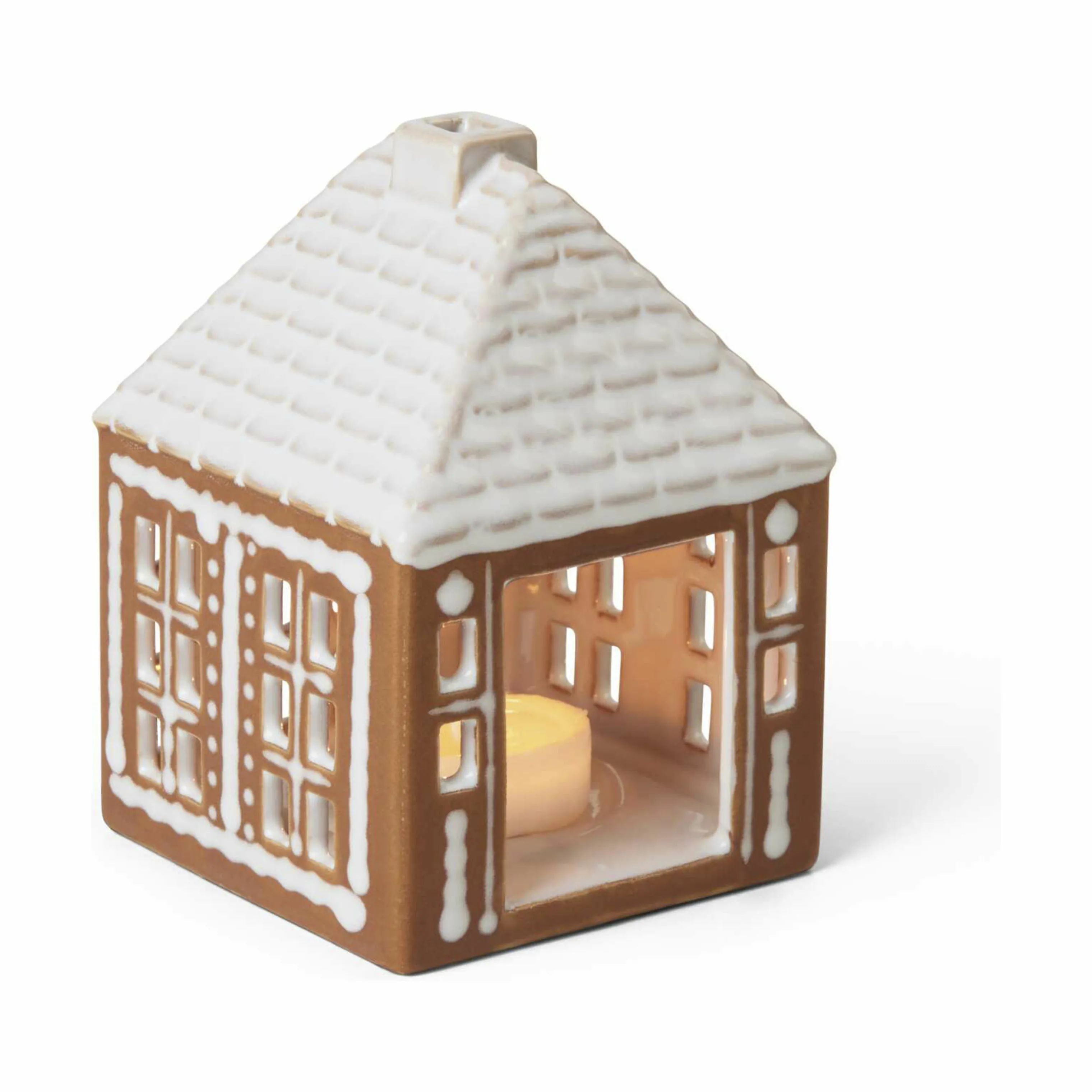 Kähler Fyrfadsstage Gingerbread Lyshus - lille i 11 cm, 4