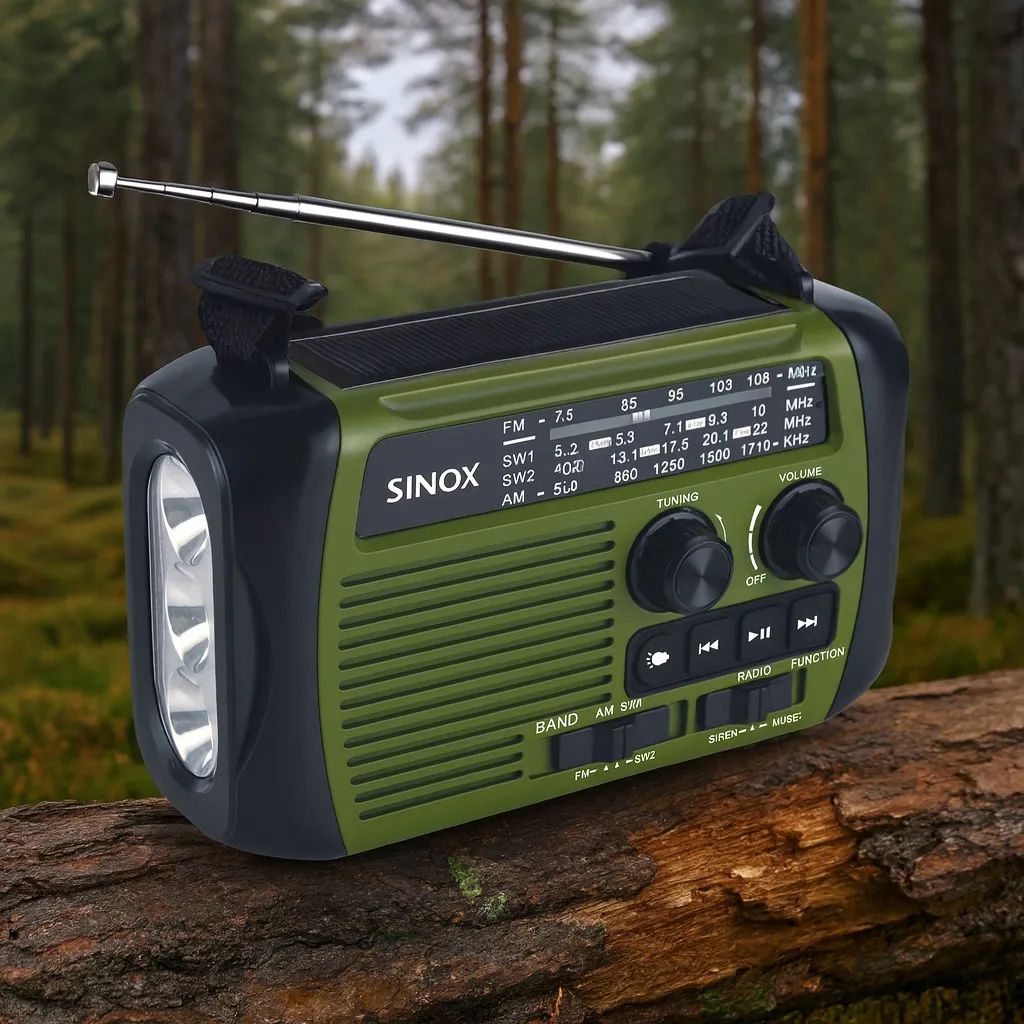 SINOX Højtalere Bluetooth Nødradio i Grøn/sort, 2