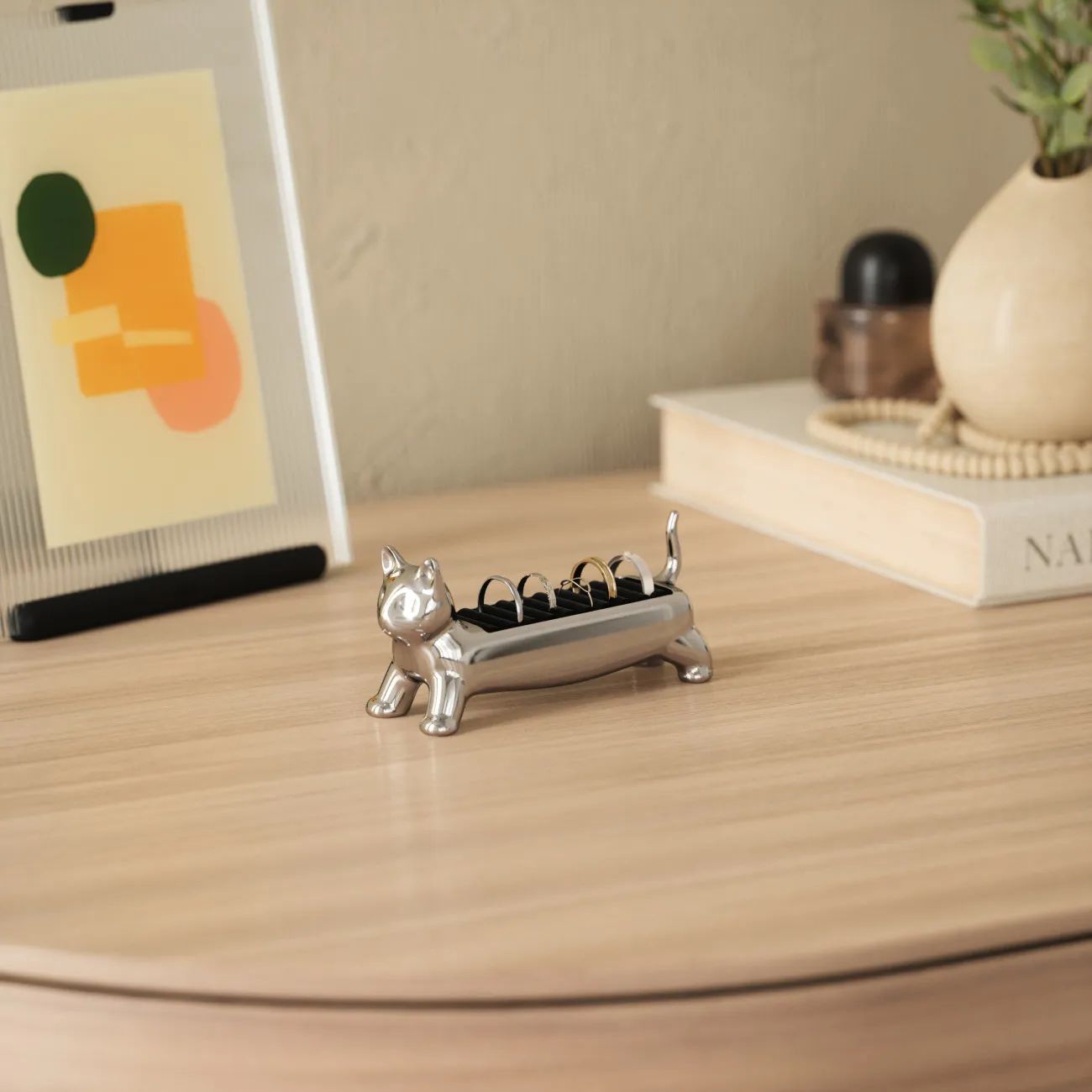 Umbra Småopbevaring Alicat Smykkeholder i chrome, 5