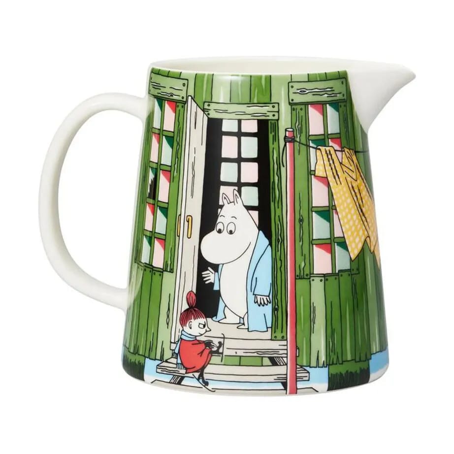 Moomin Arabia Serveringskander Moomin special Kande - Badehuset i Grøn, 1 L, 4