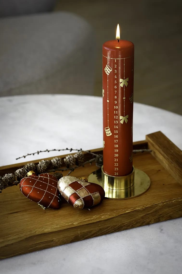 CASA Living Jule- og adventsstager Kalenderstage i Guldfarvet, 3