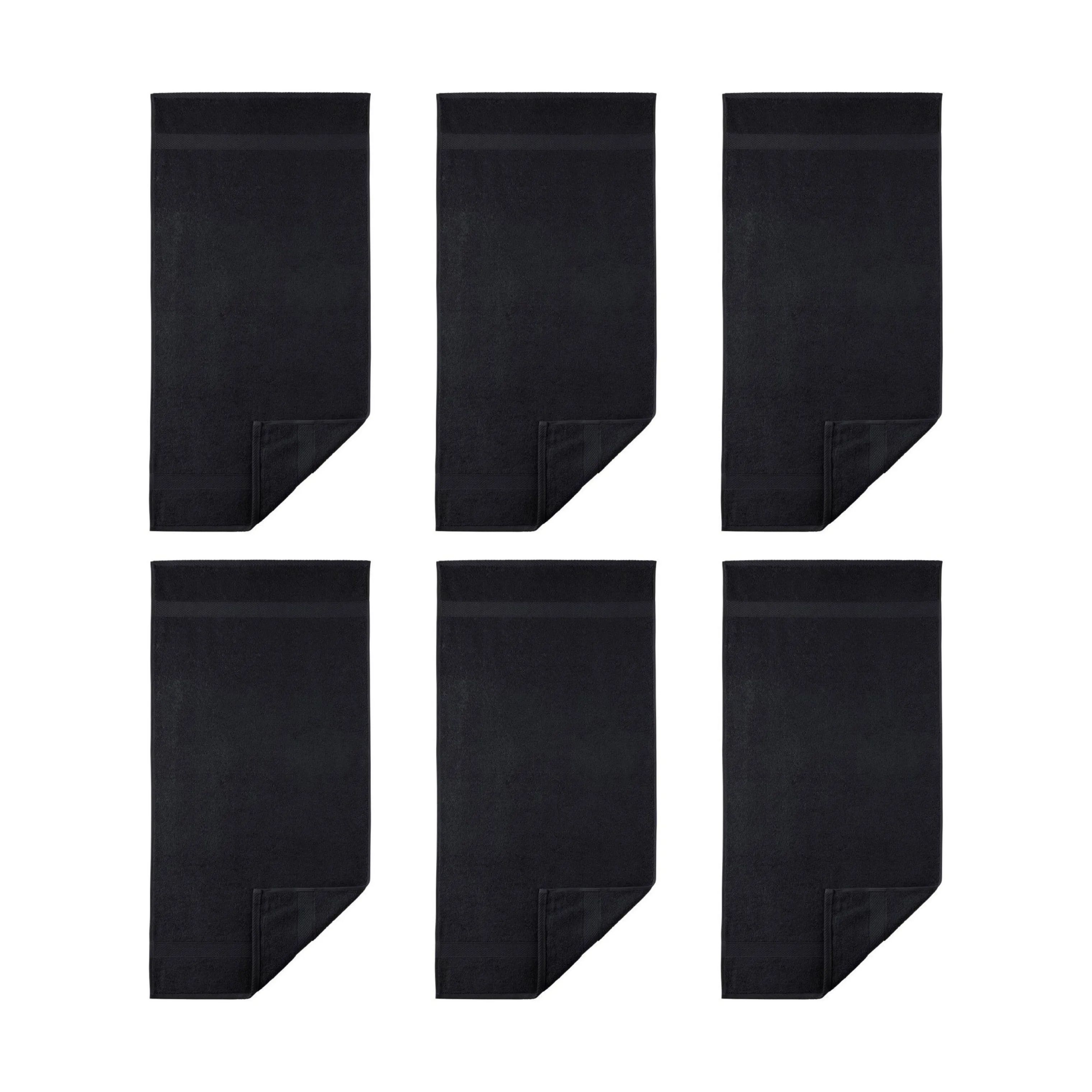 Egeria Håndklæder Diamant Håndklæde - 6 stk. i black, 1