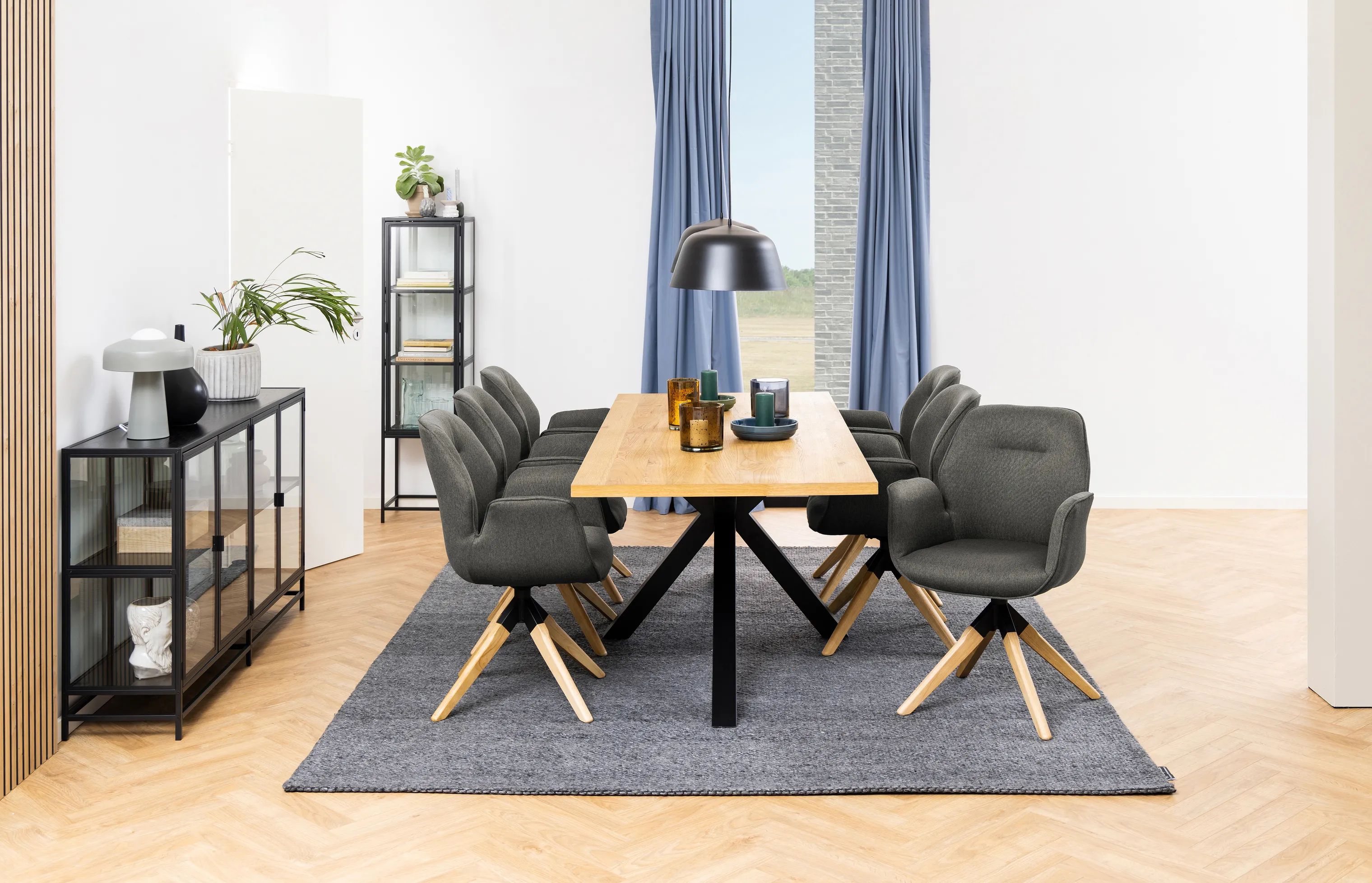 CASA Living Spiseborde Heaven Spisebord i Vild eg/sort, H75,5 x B220 x L90 cm, 2