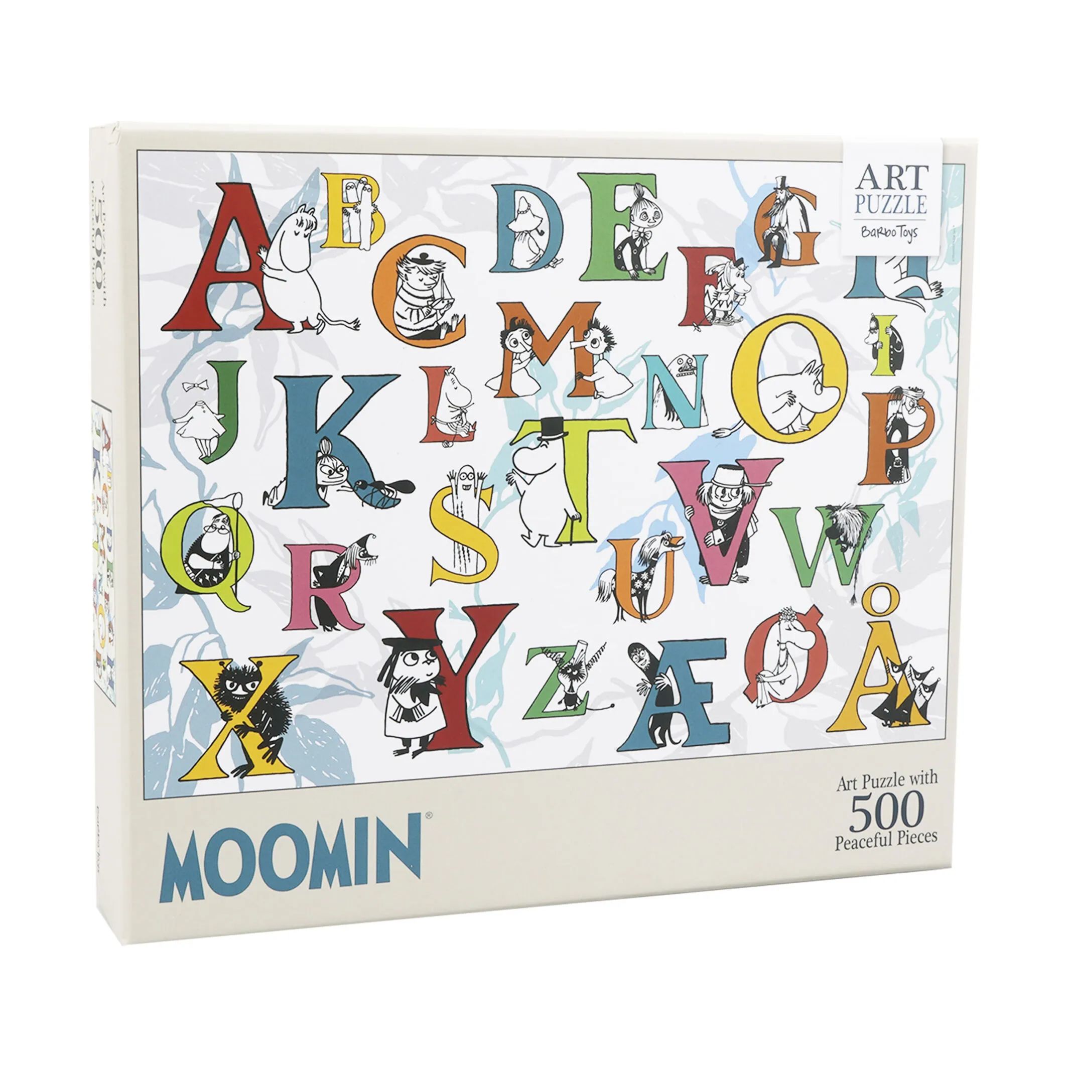 Barbo Toys Spil Moomin ABC-puslespil i 500 brikker, 1