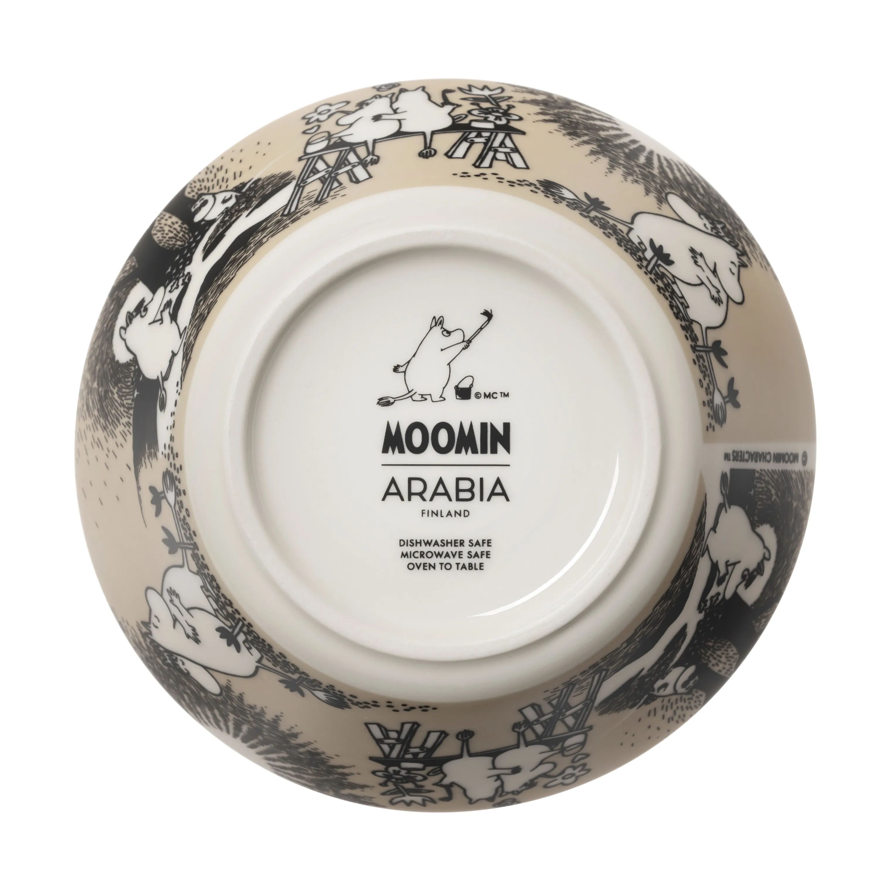 Moomin Arabia Dybe tallerkener og suppeskåle Kærlighed beige Love Beige Skål i Beige, 3