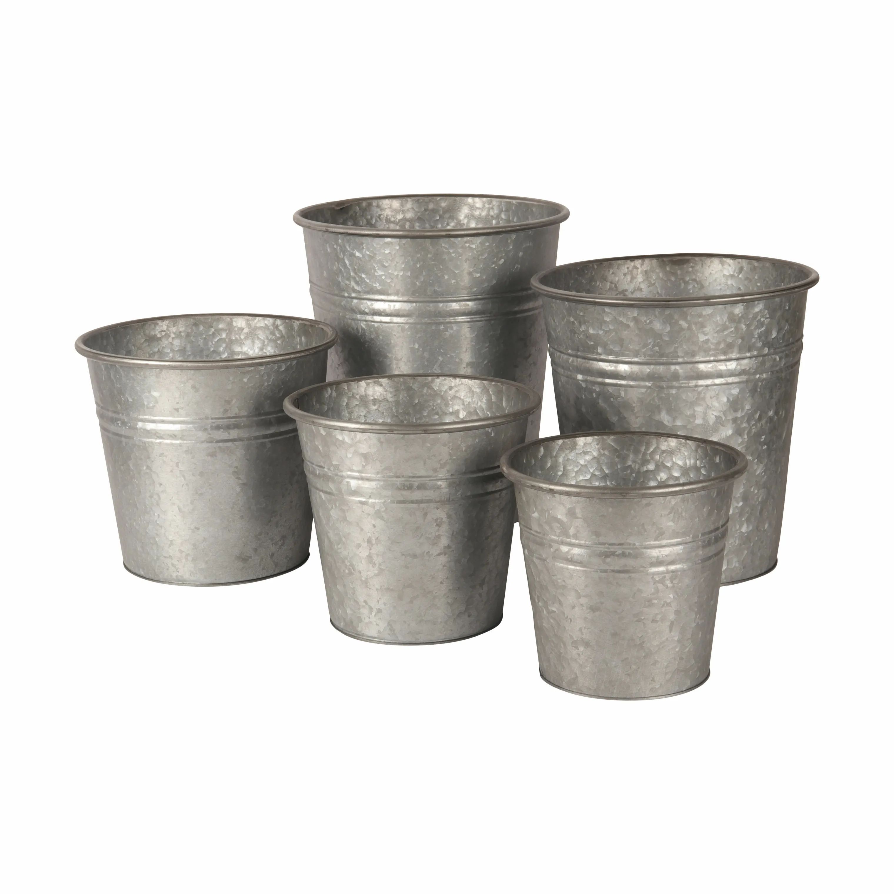 CASA Living Plantekrukker Urtepotte i Zink, 23,5 cm, 4