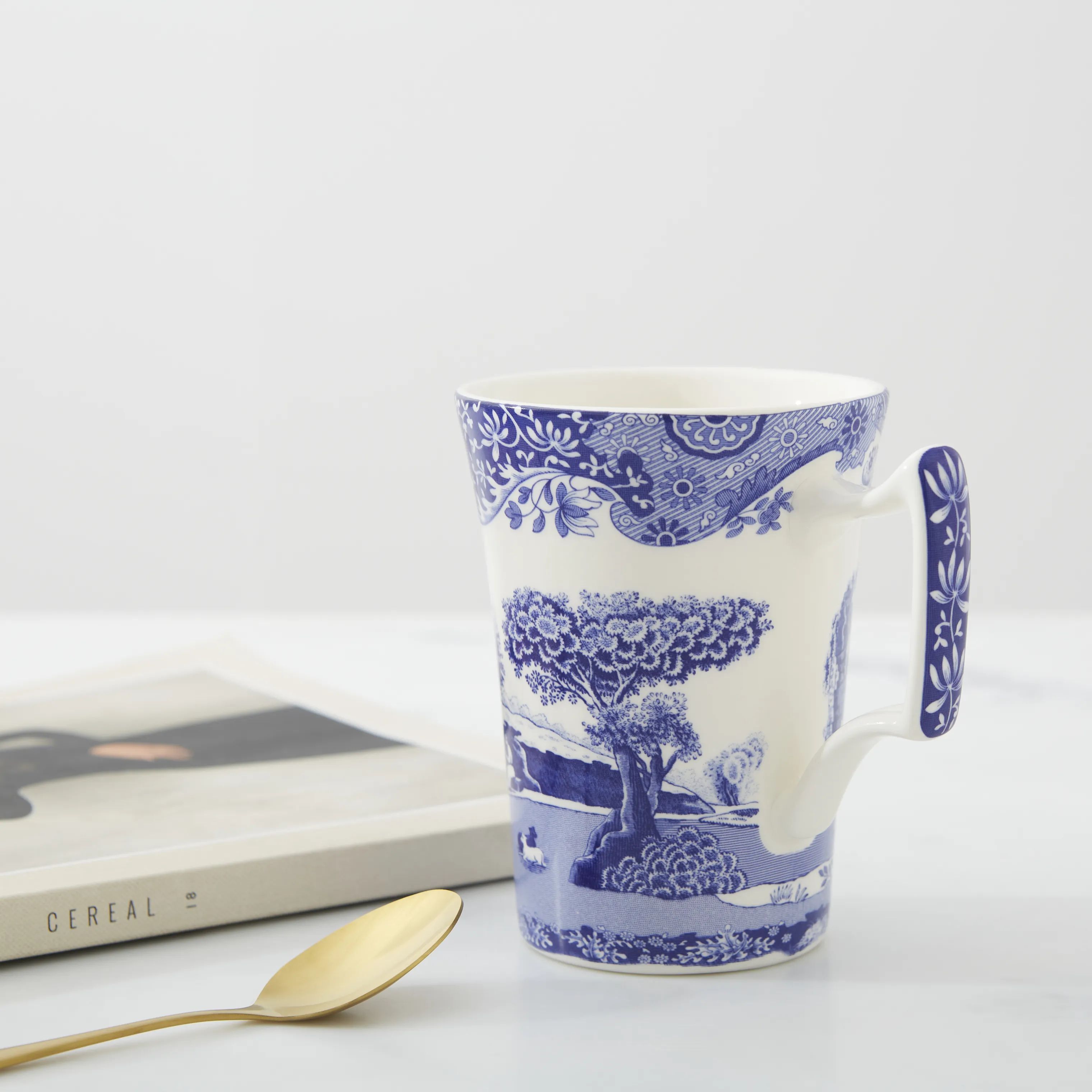 Spode Krus og kopper med hank Blue Italian Blue Italien Krus - 4 stk. i Blå/hvid, 2