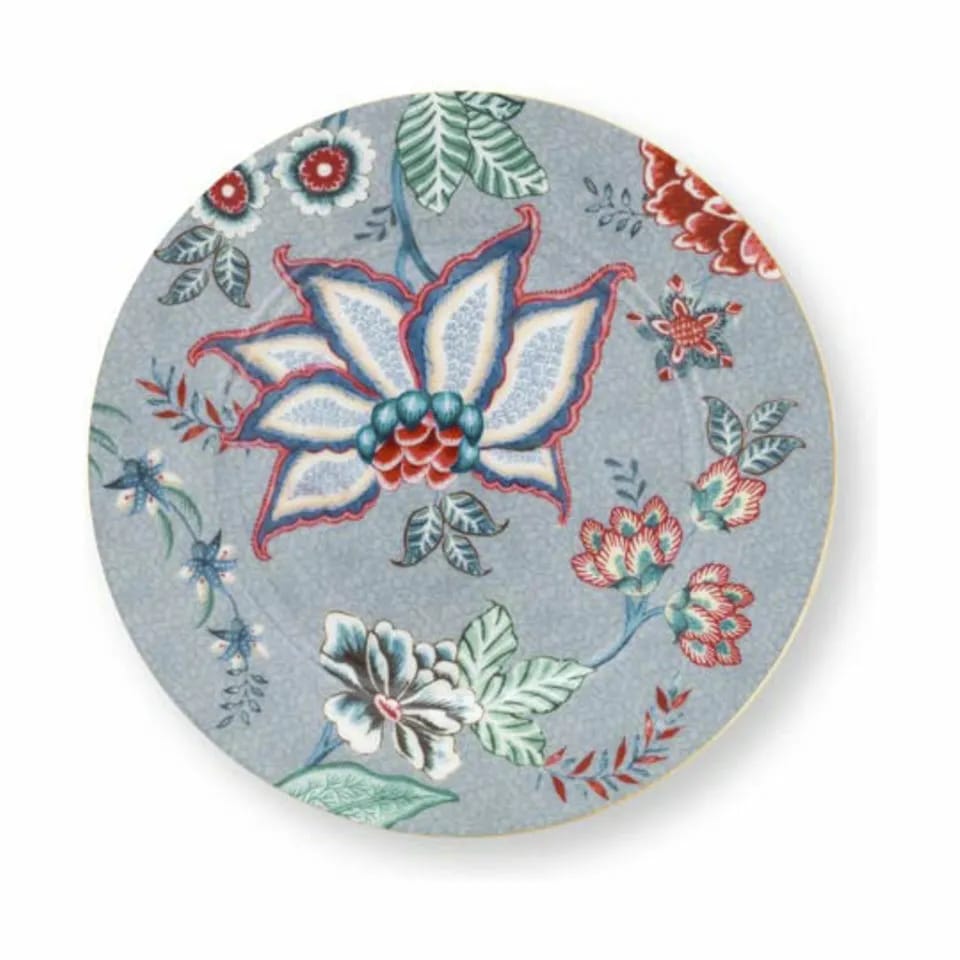 PIP Studio Frokosttallerkener Flower Festival Tallerken i Light Blue, 17,4 cm, 1