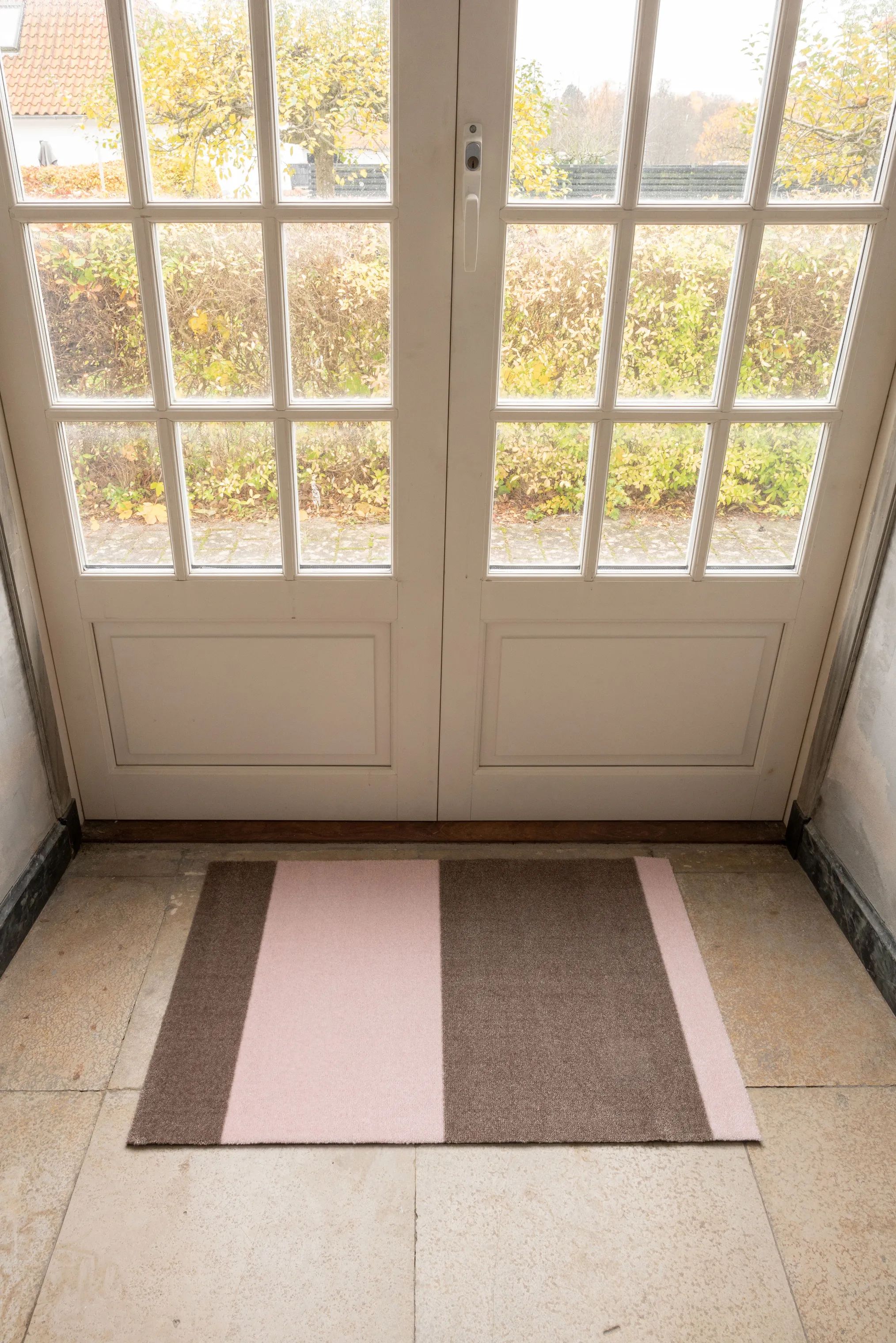 Tica Copenhagen Dørmåtter Stripes Horisontal Gulvmåtte i sand/rosa, B60 x L90 cm, 2