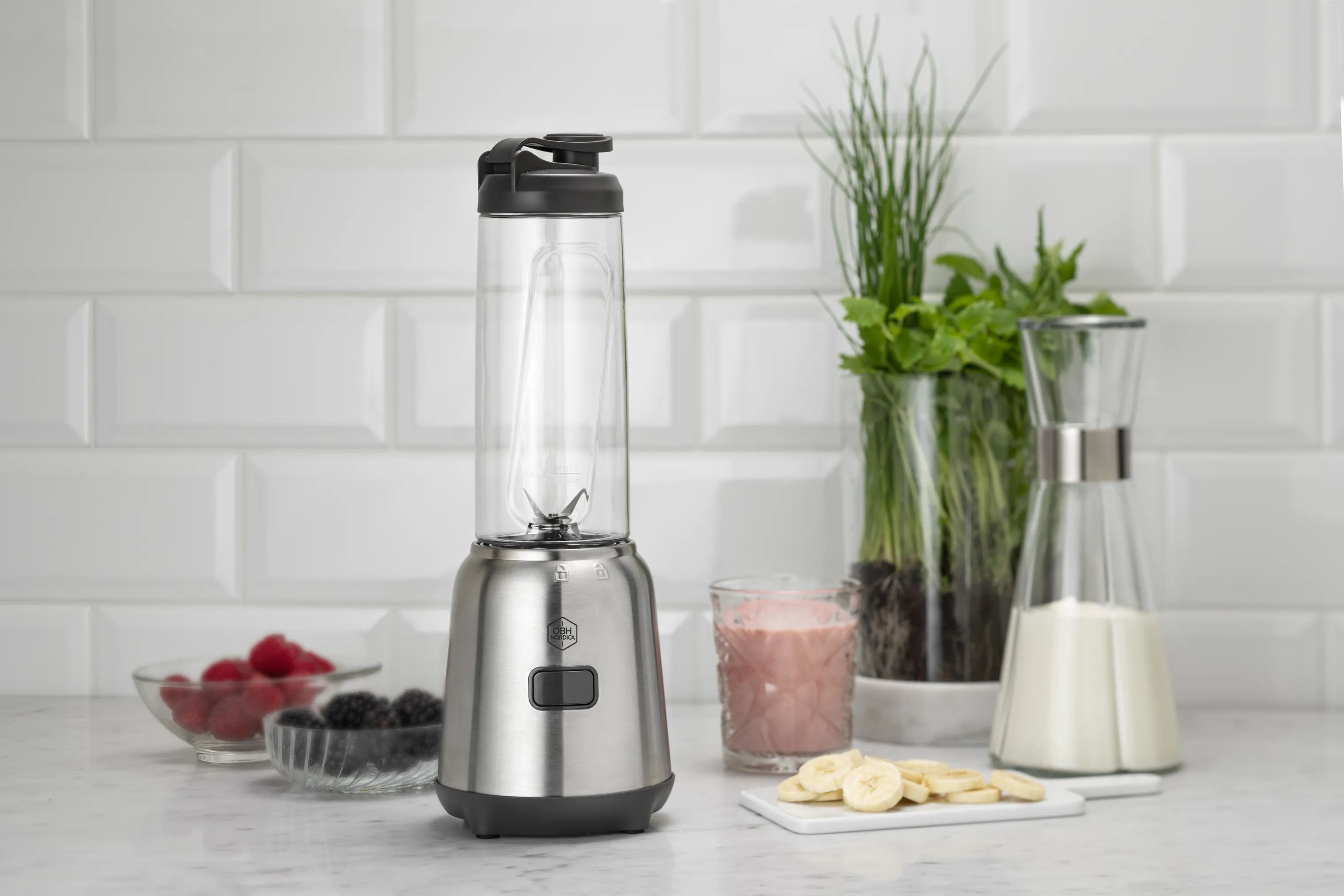 OBH Nordica Blendere Blender Mix & Move i Sølvfarvet, 2